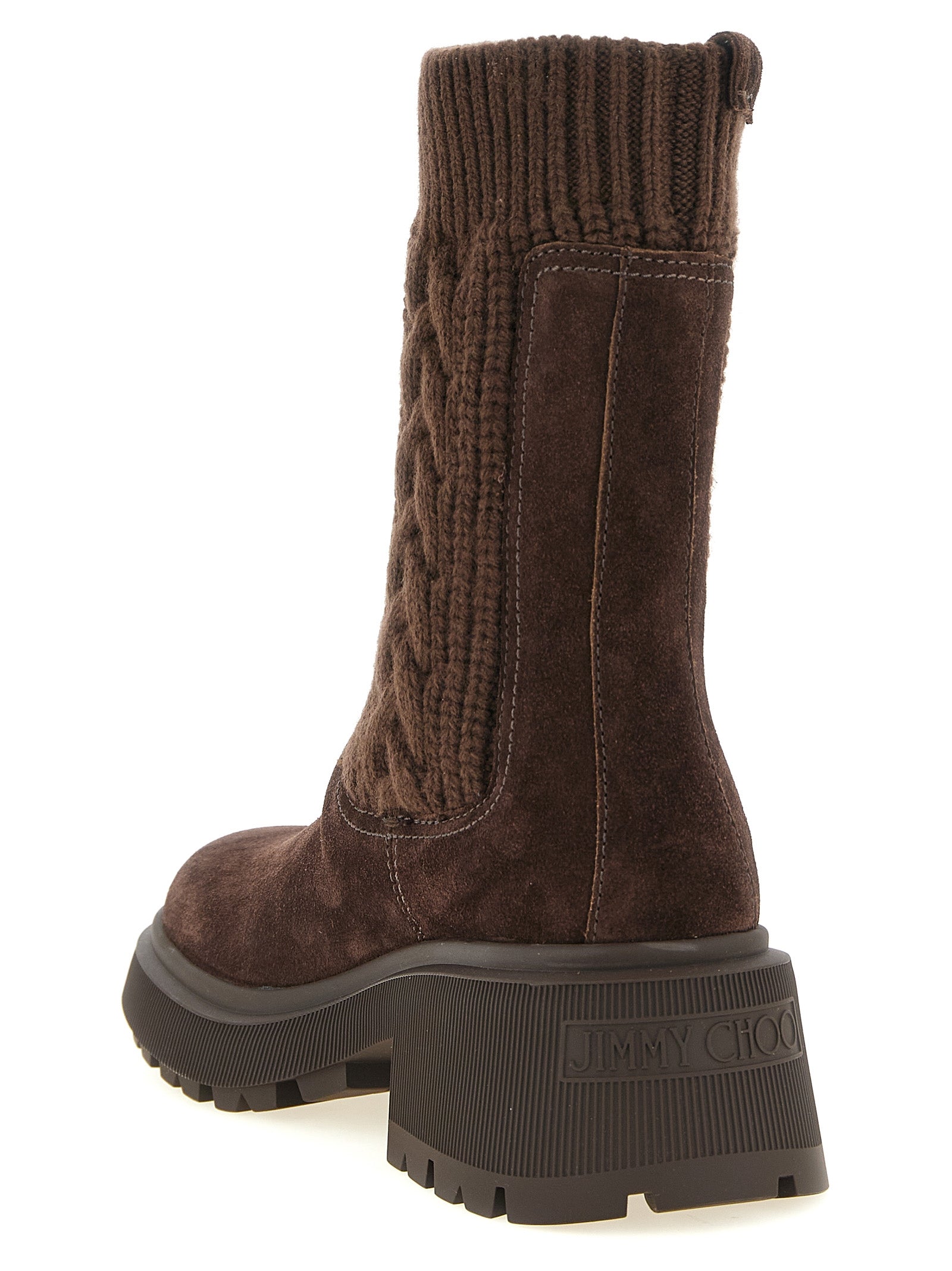 Jimmy Choo Braune Stiefeletten aus Ziegenleder