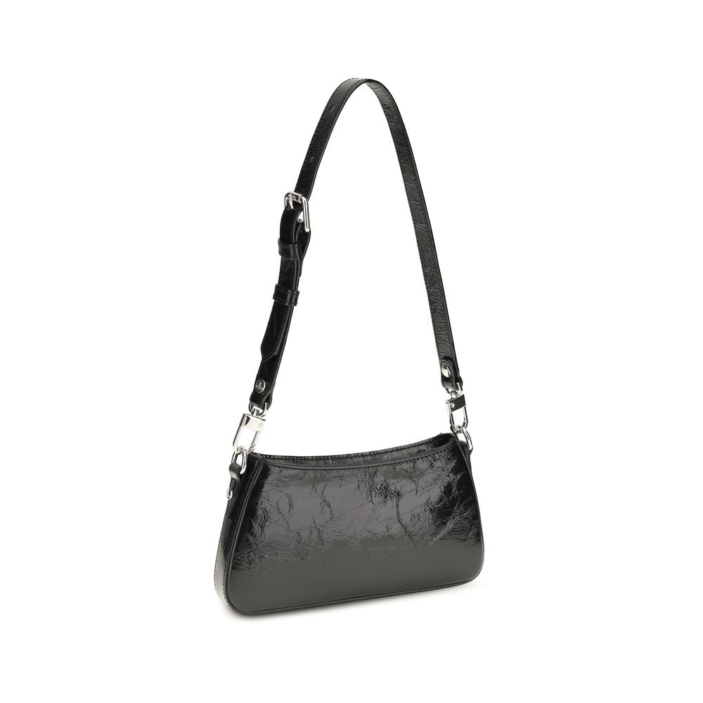 Vivienne Westwood Schwarze Bos Taurus Kalbsleder Schultertasche