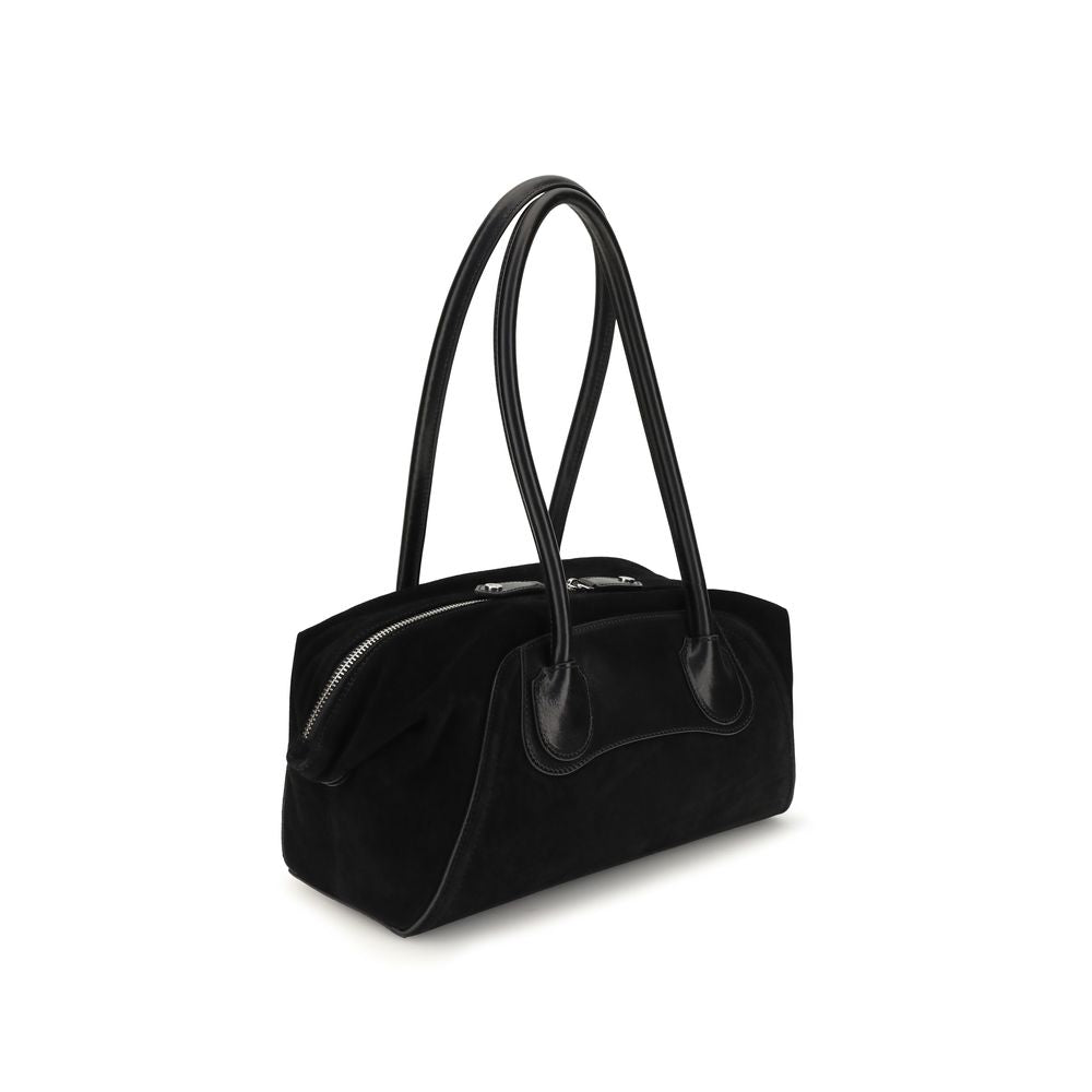 Vivienne Westwood Schwarze Bos Taurus Kalbsleder Schultertasche
