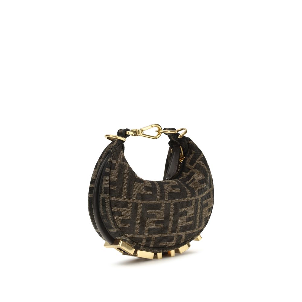 Fendi Schultertasche aus braunem Polyamid