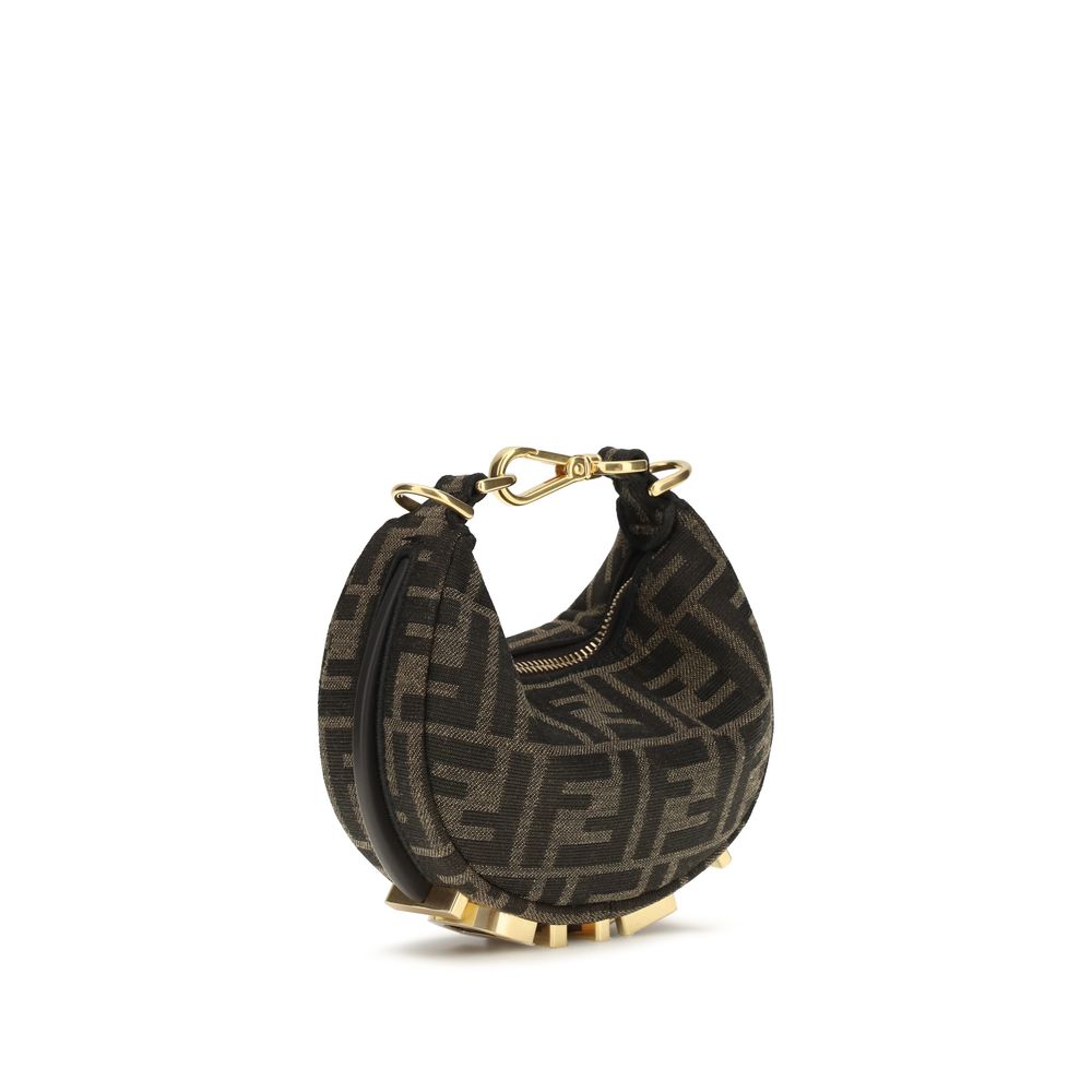 Fendi Schultertasche aus braunem Polyamid