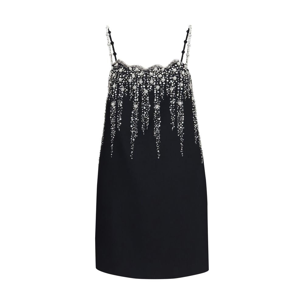 Valentino Garavani Schwarzes Wollkleid Oves Aries Cocktailkleid