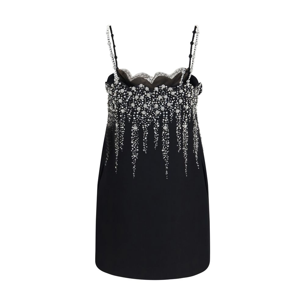 Valentino Garavani Schwarzes Wollkleid Oves Aries Cocktailkleid