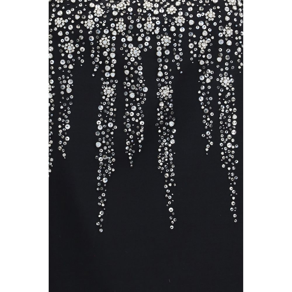 Valentino Garavani Schwarzes Wollkleid Oves Aries Cocktailkleid