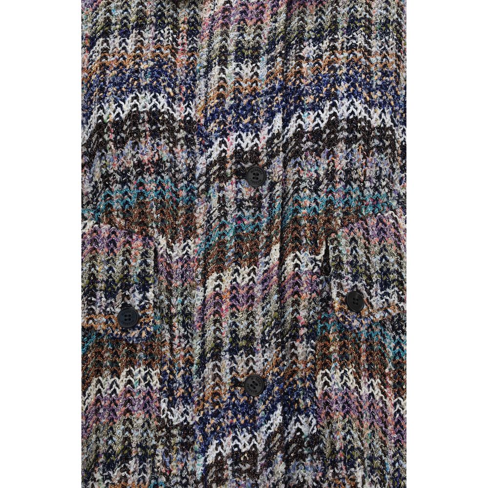 Missoni Mehrfarbige Stoffjacke in voller Länge
