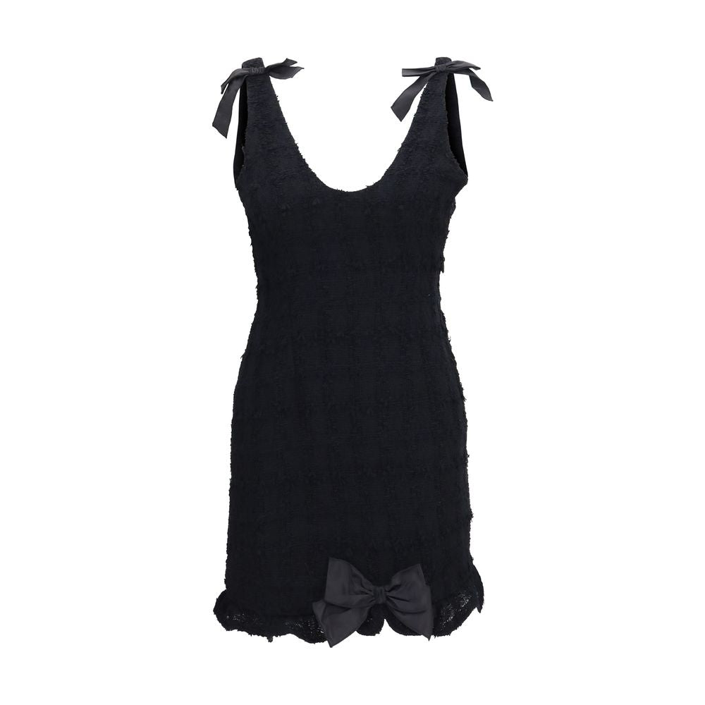 Alessandra Rich Schwarzes Baumwoll-Freizeitkleid