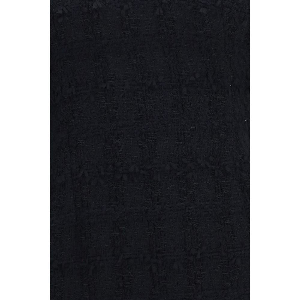 Alessandra Rich Schwarzes Baumwoll-Freizeitkleid