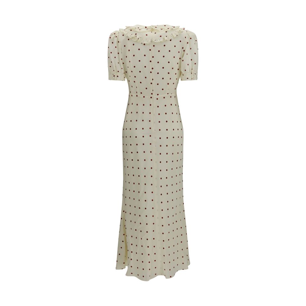 Alessandra Rich Beiges Seidenkleid für die Freizeit