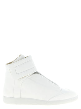 Maison Margiela Weiße Kalbsleder High-Top-Sneaker
