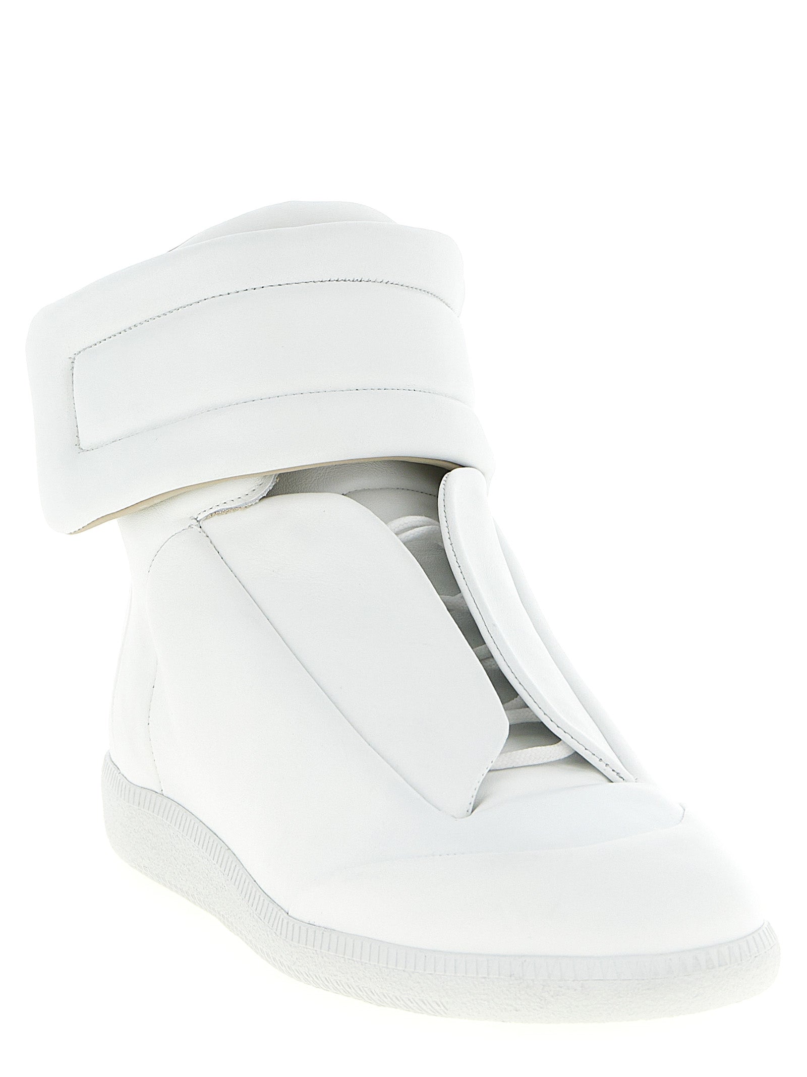 Maison Margiela Weiße Kalbsleder High-Top-Sneaker
