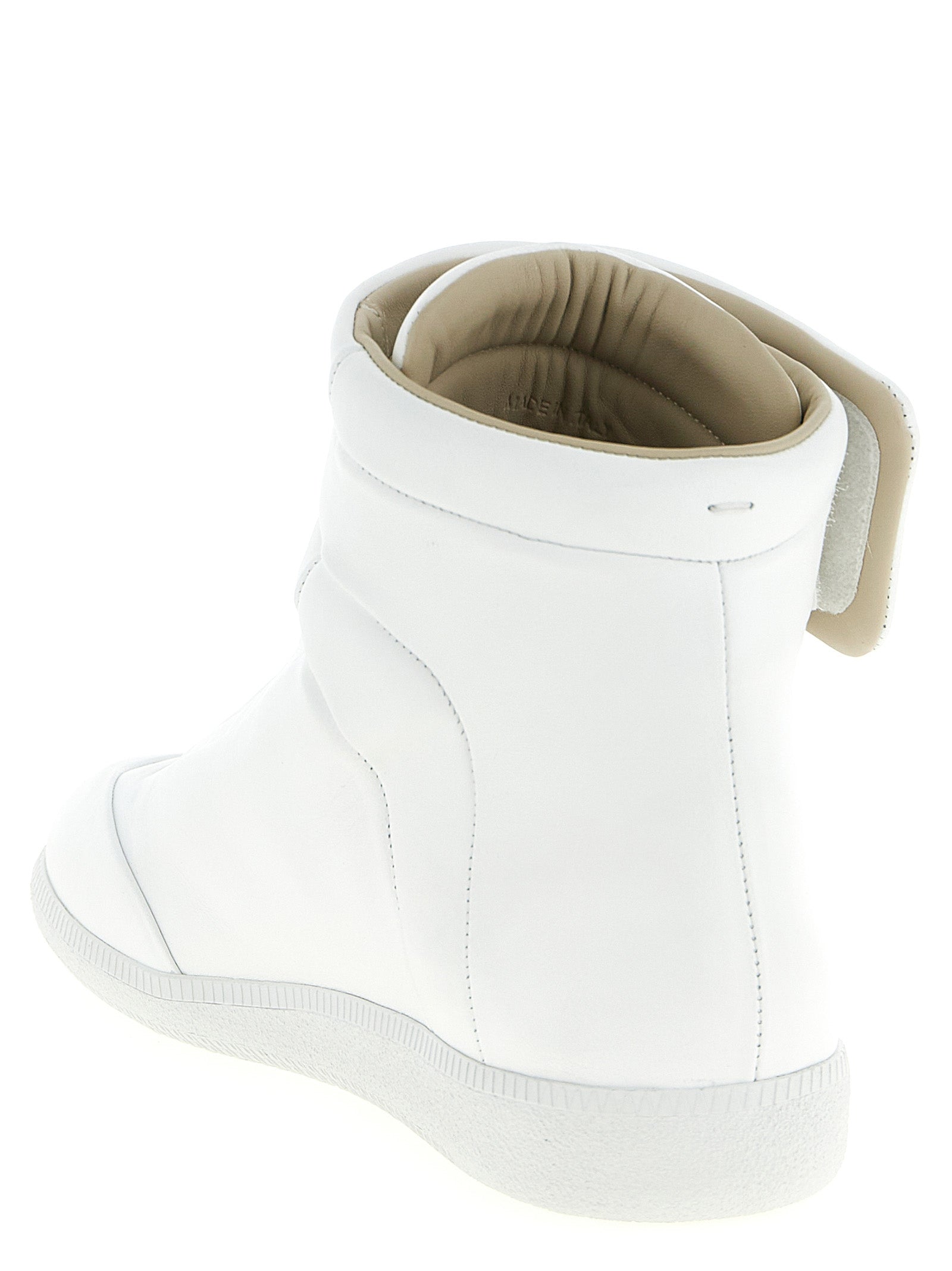 Maison Margiela Weiße Kalbsleder High-Top-Sneaker