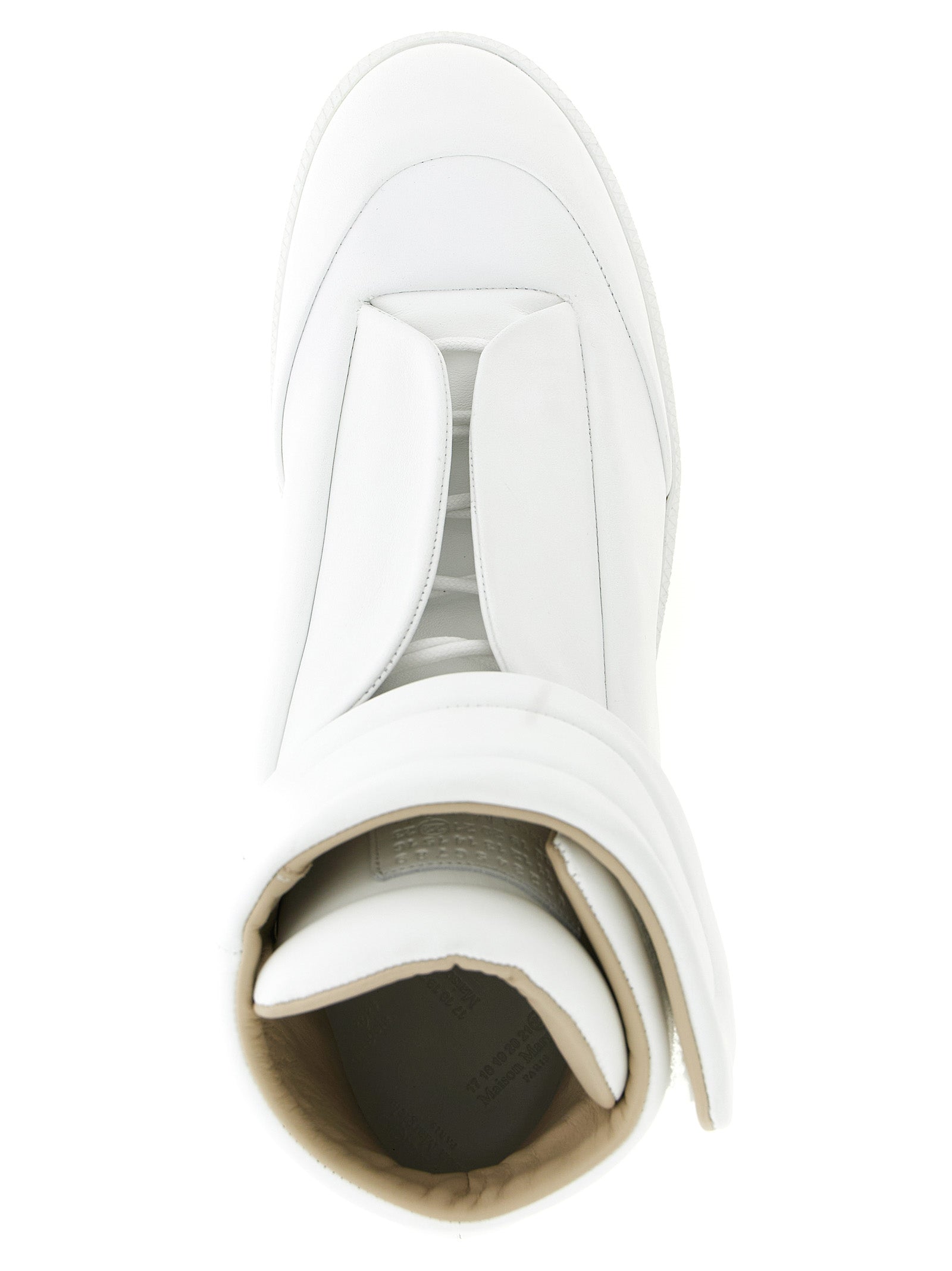 Maison Margiela Weiße Kalbsleder High-Top-Sneaker