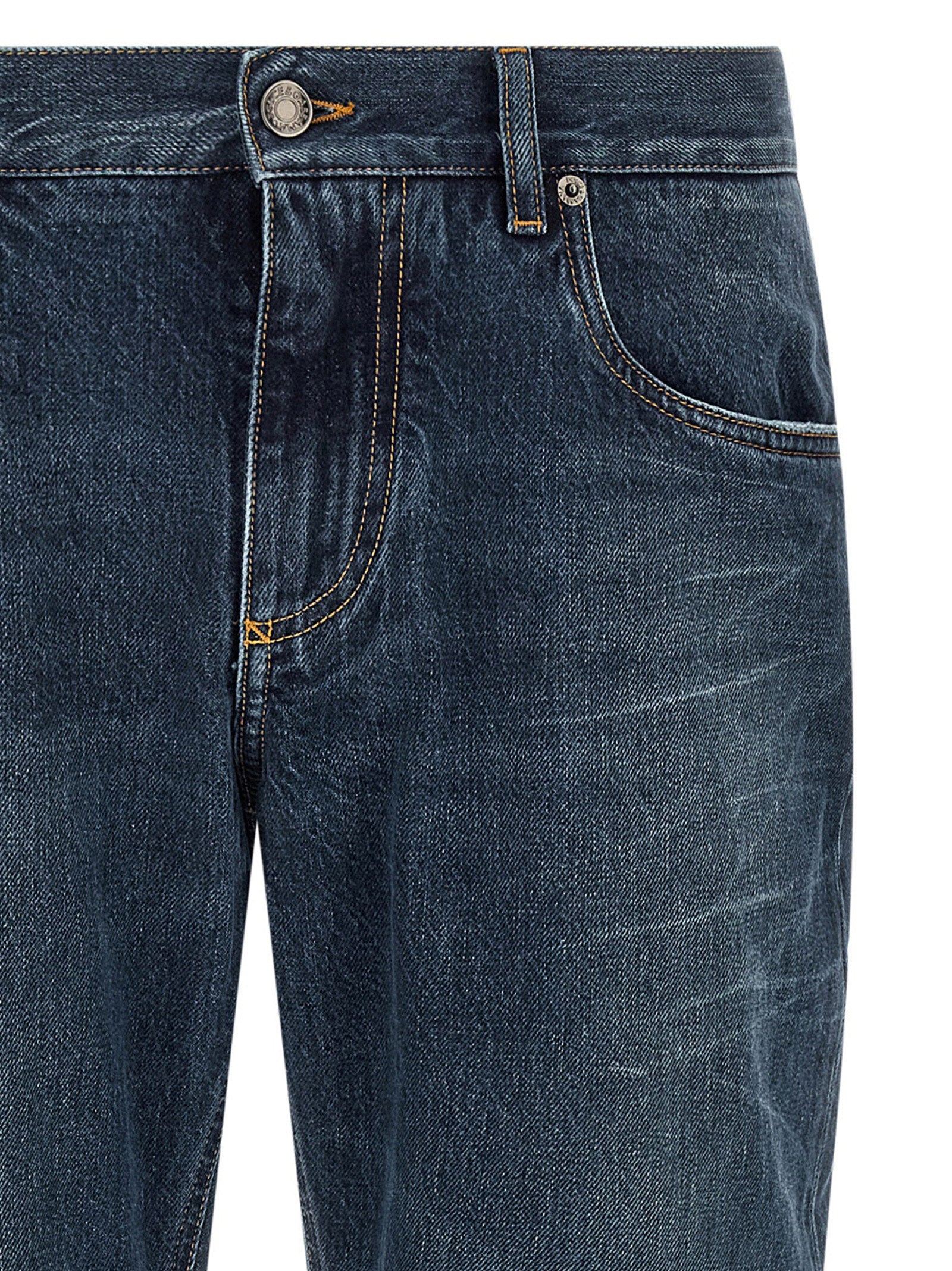Dolce & Gabbana Blaue Jeans aus Baumwolle im geraden Schnitt