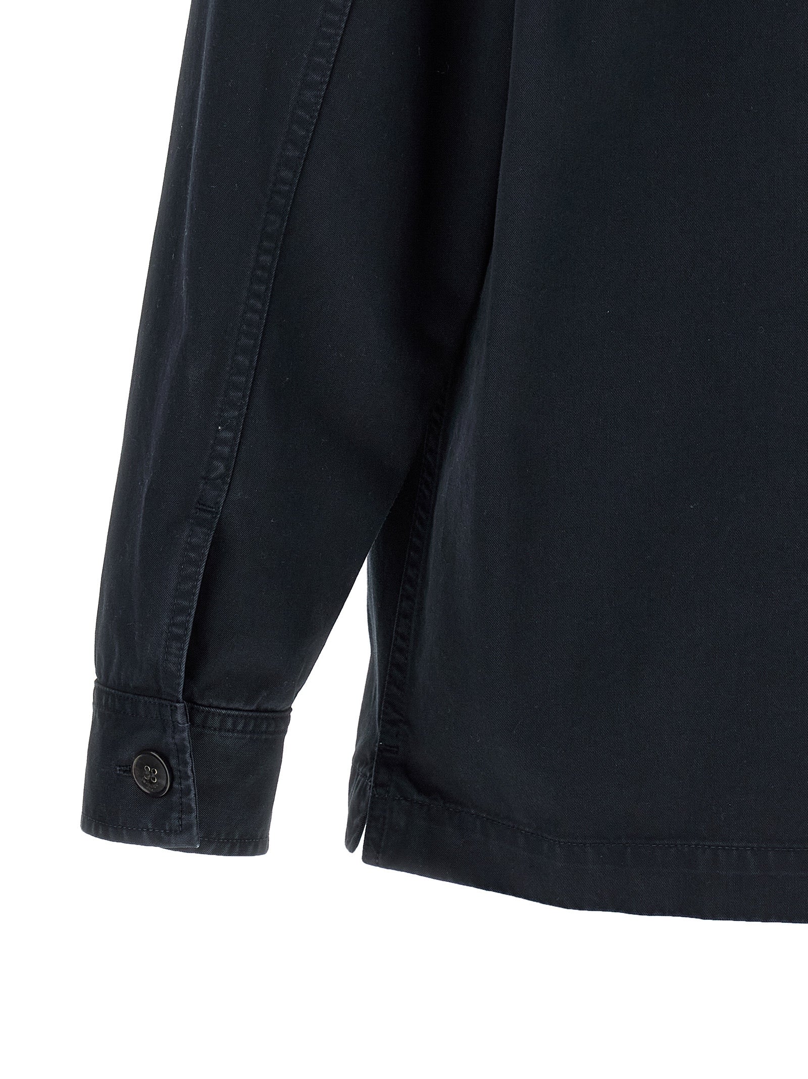 Saint Laurent Blaue Baumwollbluse