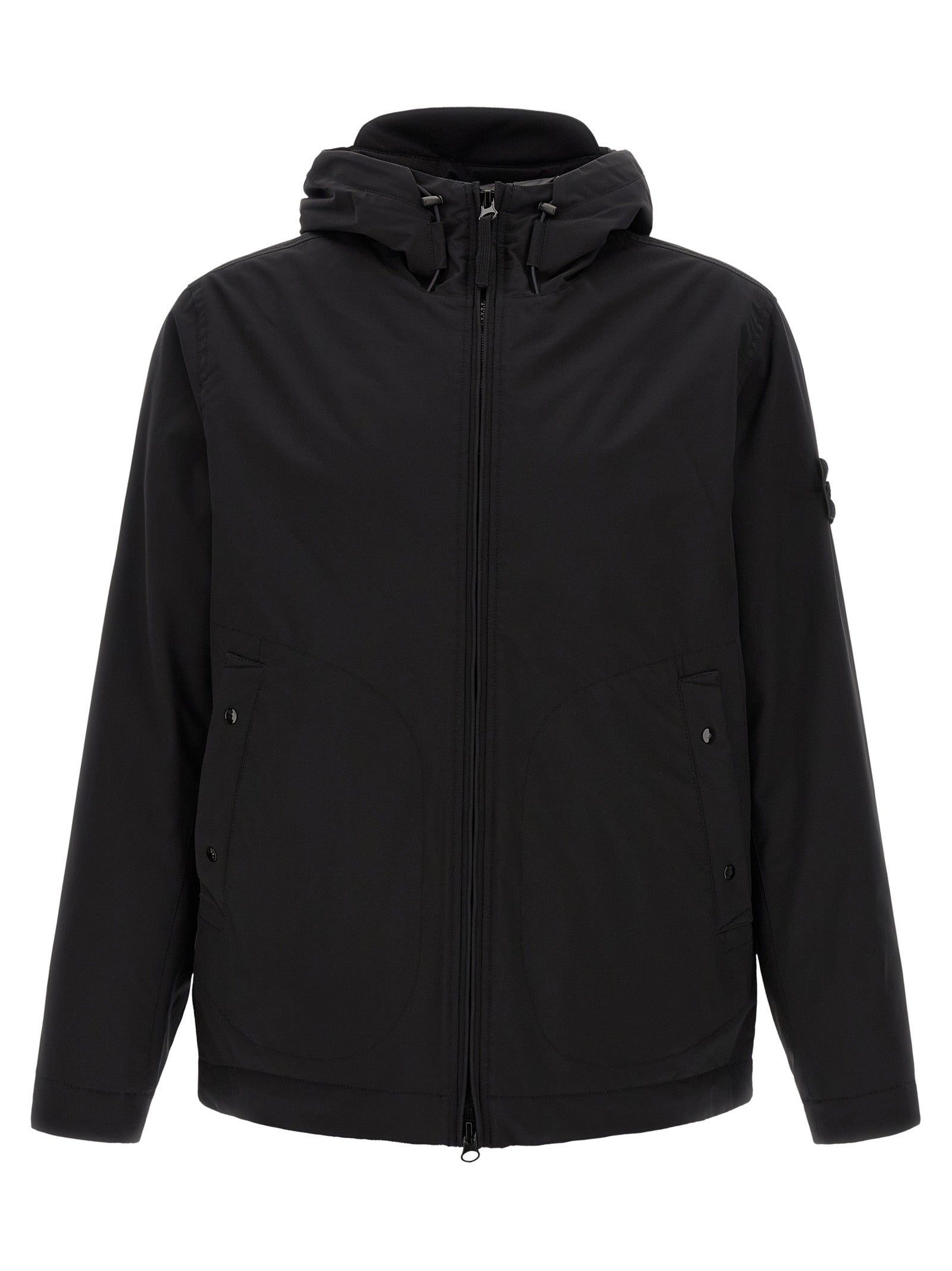 Stone Island Schwarze Shell-Jacke aus Polyester
