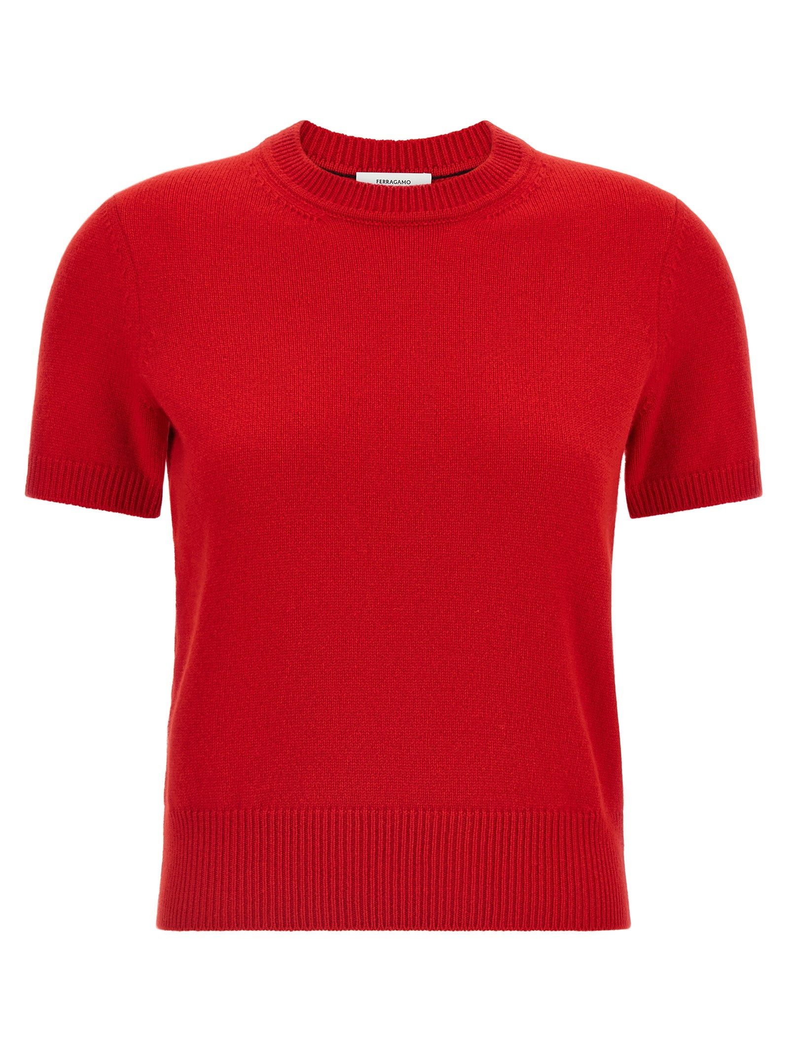 Ferragamo Roter Kaschmirpullover