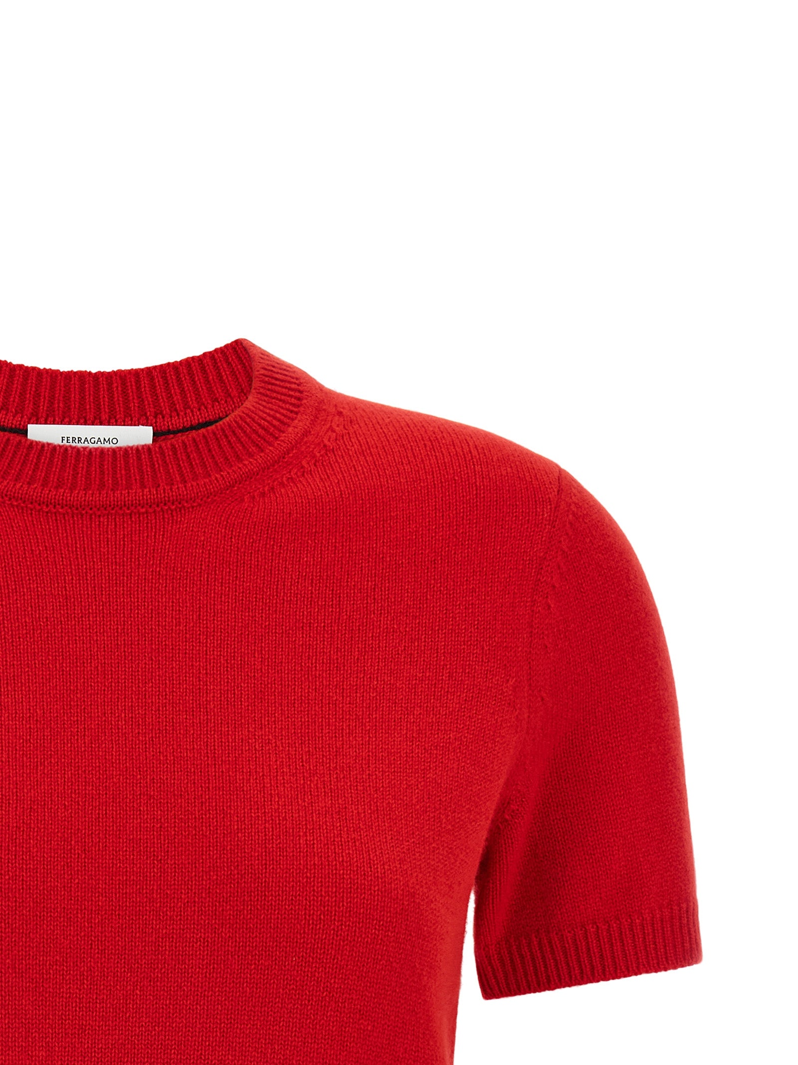 Ferragamo Roter Kaschmirpullover