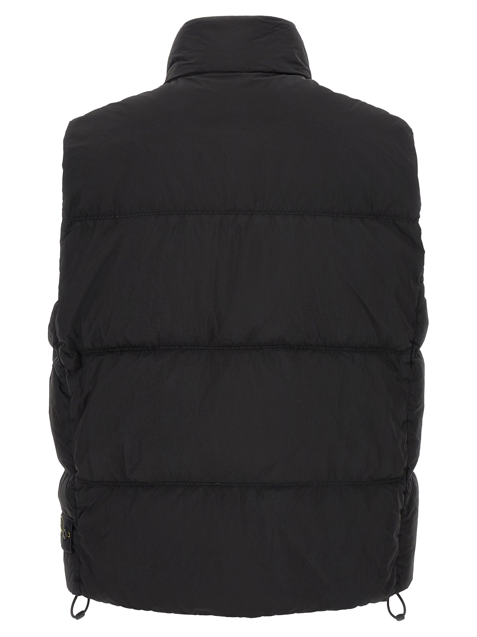 Stone Island Schwarze ärmellose Jacke aus Polyamid