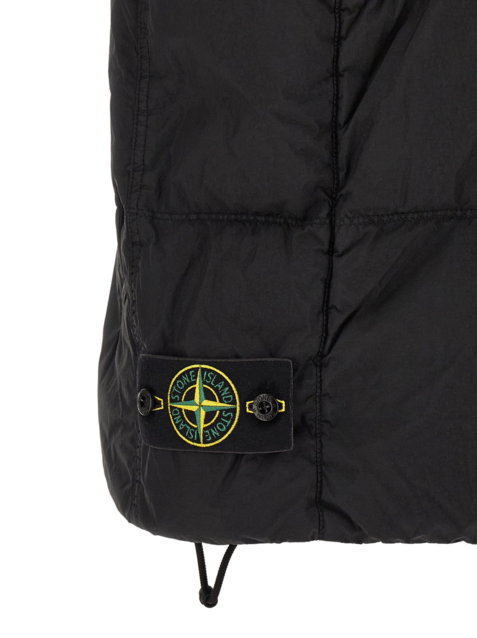Stone Island Schwarze ärmellose Jacke aus Polyamid