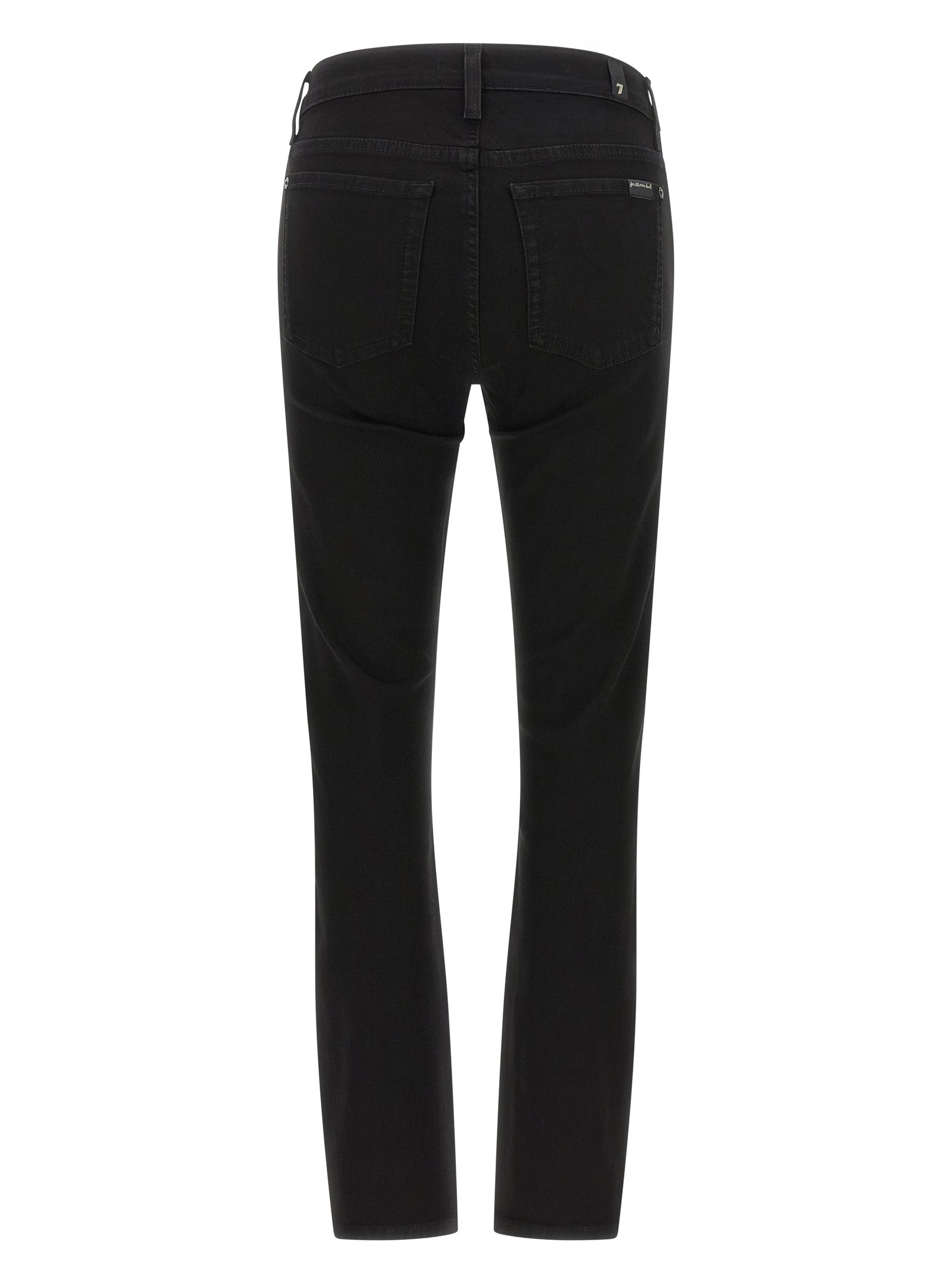 7 For All Mankind Schwarze Skinny Jeans aus Baumwolle