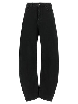 ROTATE BIRGER CHRISTENSEN Schwarze Bio-Baumwoll-Jeans Denim