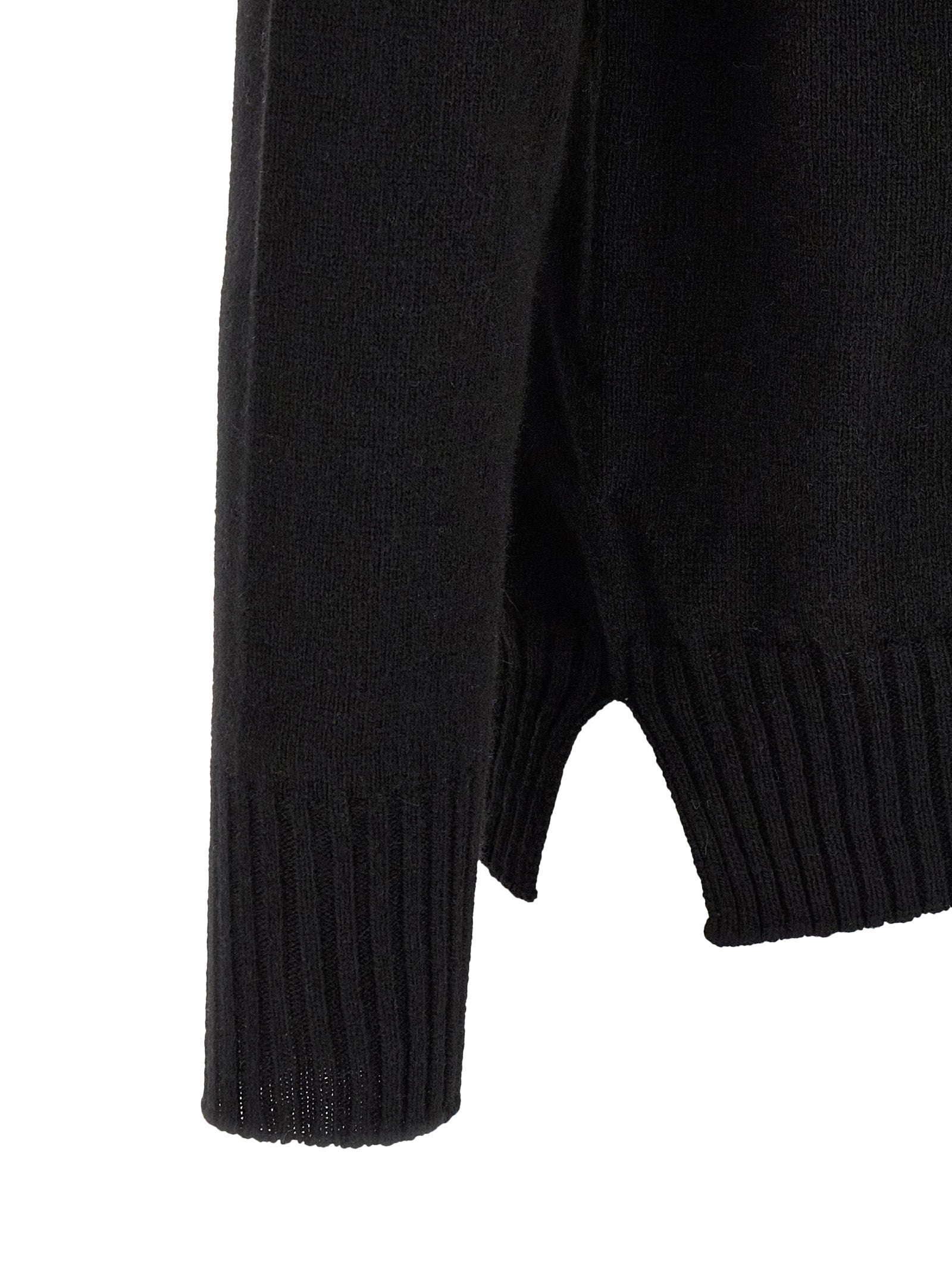 MA'RY'YA Schwarzer Kaschmir-Cardigan