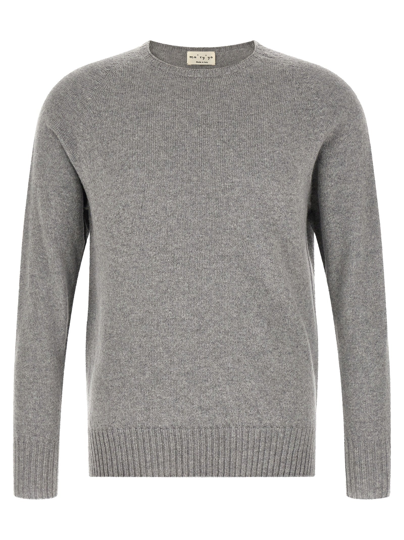 MA'RY'YA Grauer Kaschmir-Strickjacke