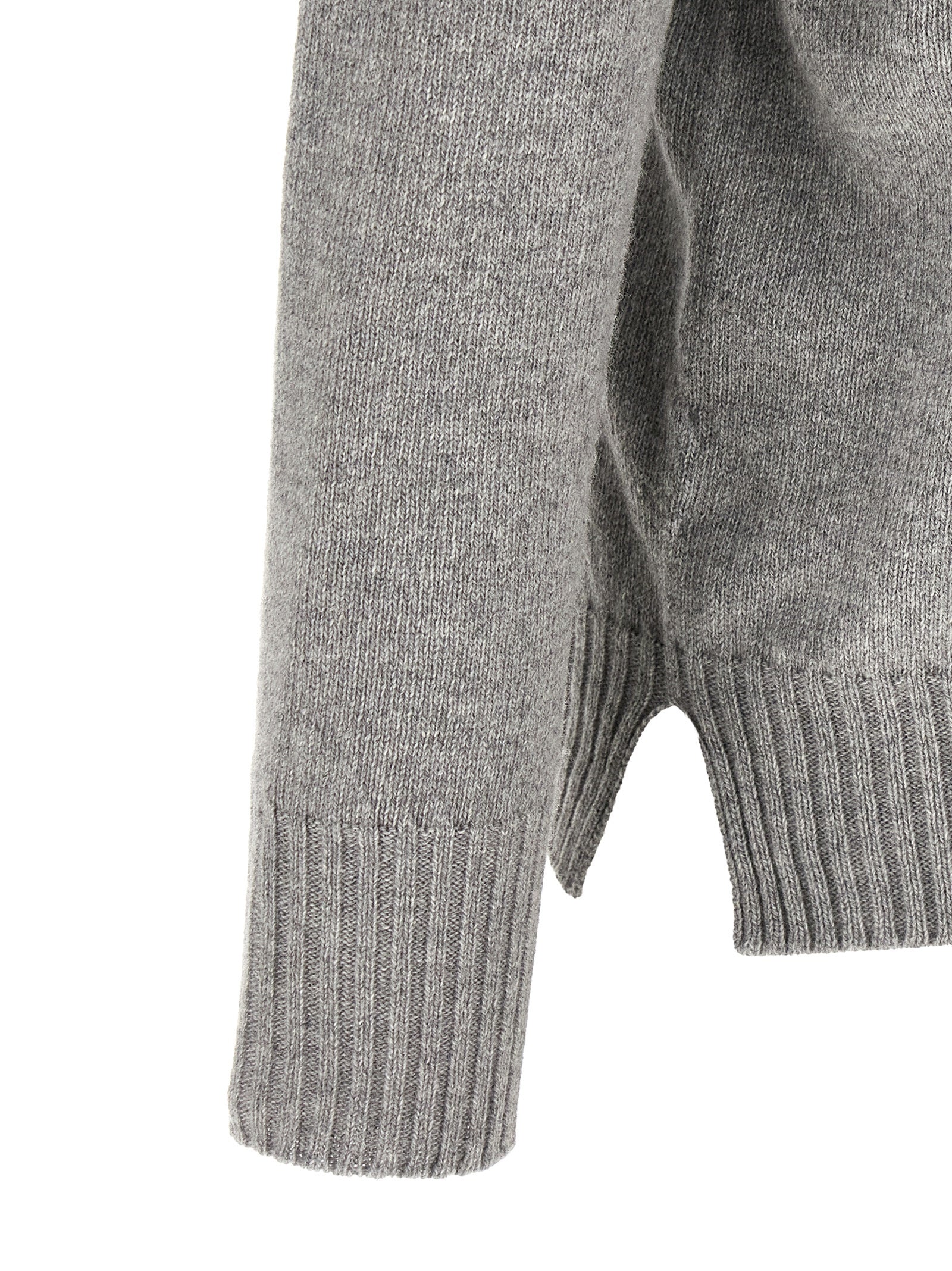 MA'RY'YA Grauer Kaschmir-Strickjacke