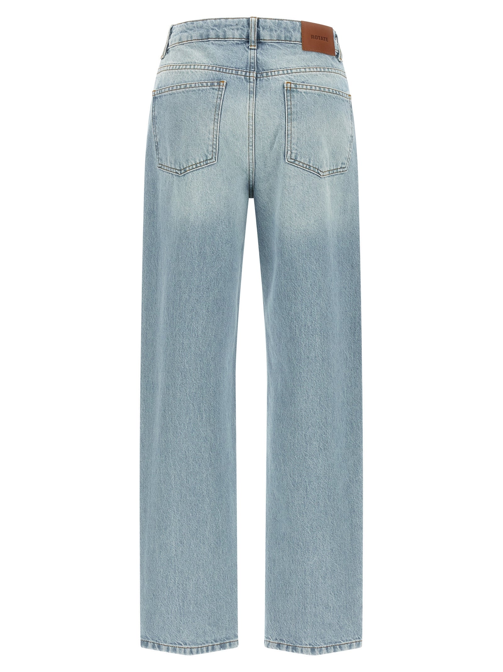 ROTATE BIRGER CHRISTENSEN Blaue Bio-Baumwoll-Jeans mit geradem Bein