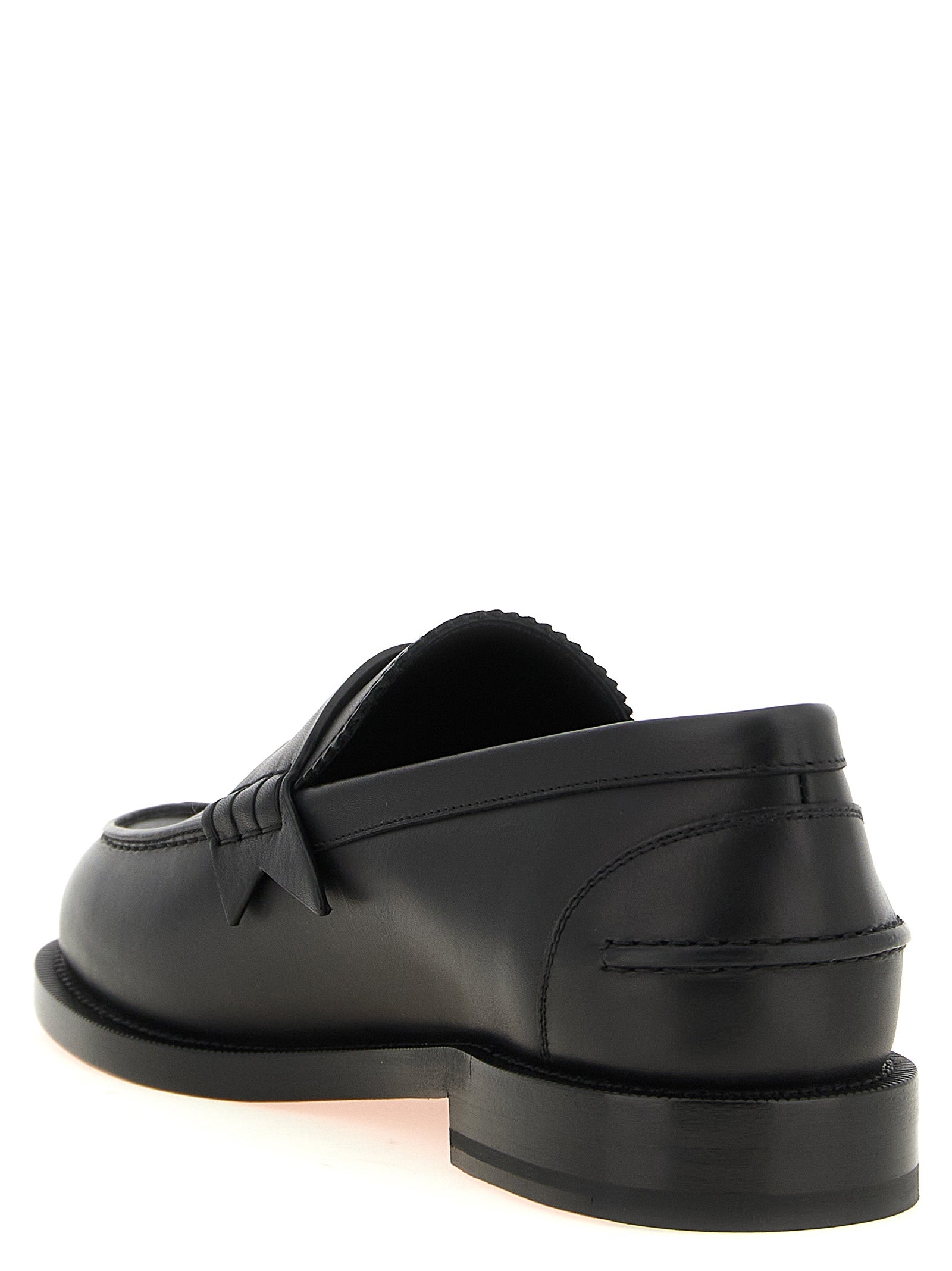 Christian Louboutin Schwarze Loafer aus Kalbsleder zum Hineinschlüpfen