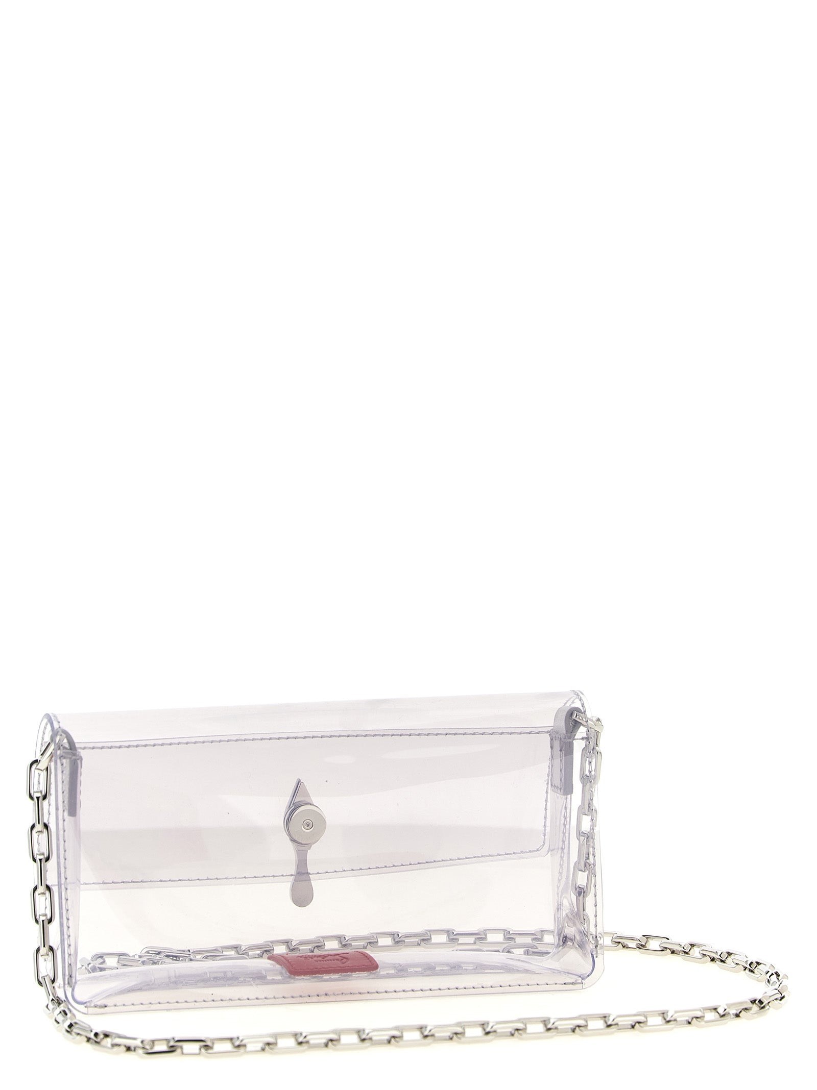 Christian Louboutin Silberne PVC Clutch Tasche