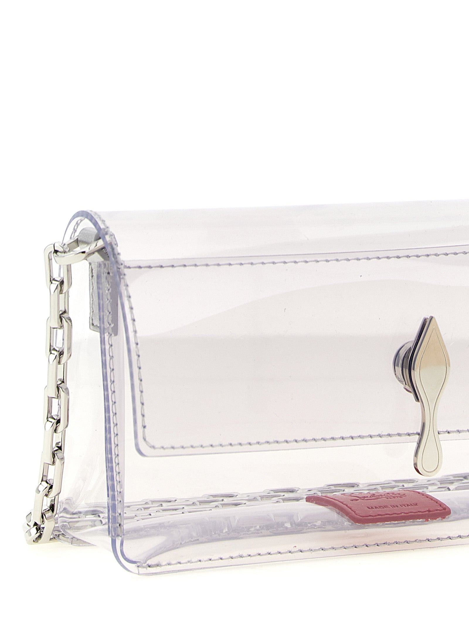 Christian Louboutin Silberne PVC Clutch Tasche