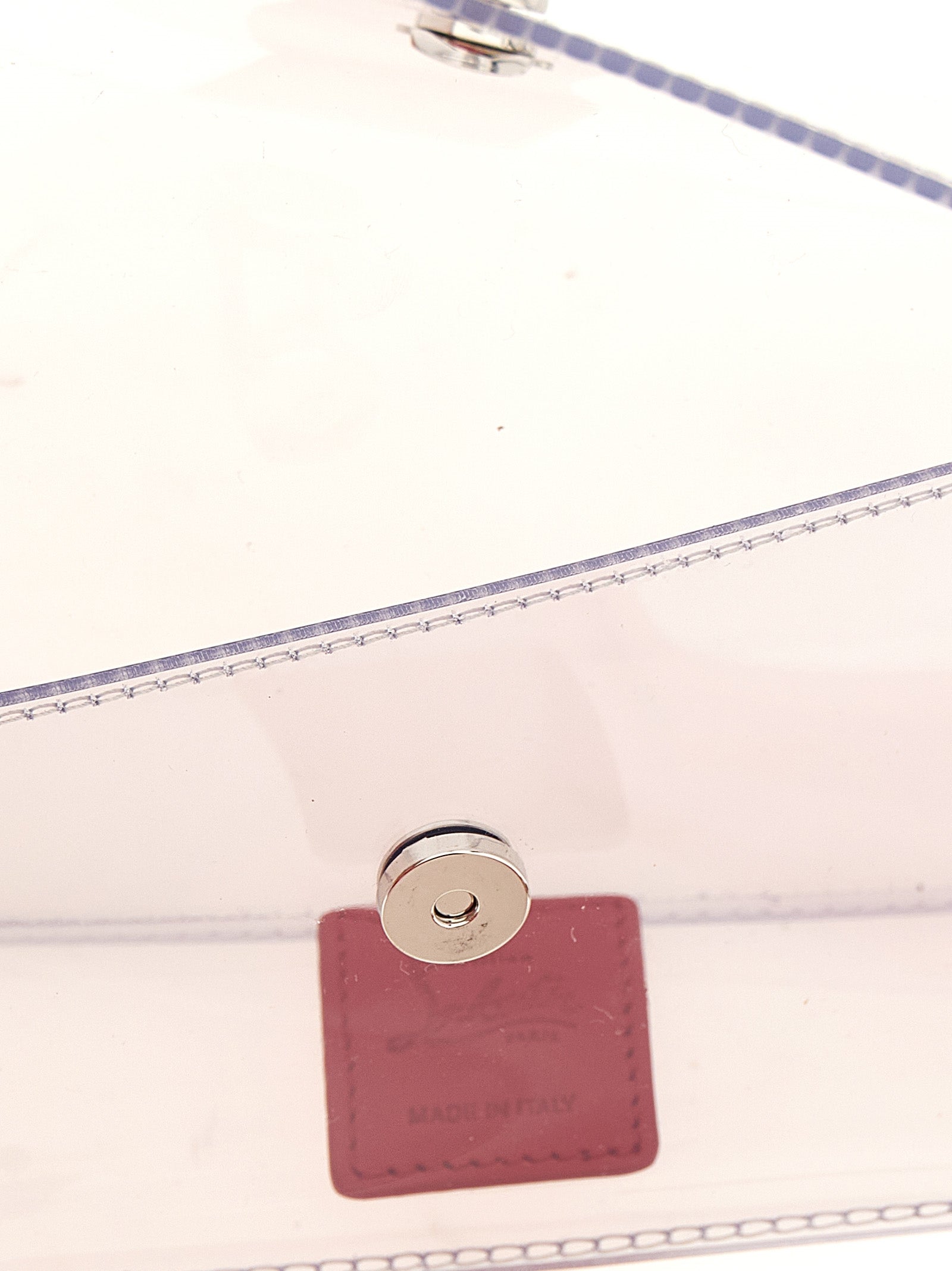 Christian Louboutin Silberne PVC Clutch Tasche