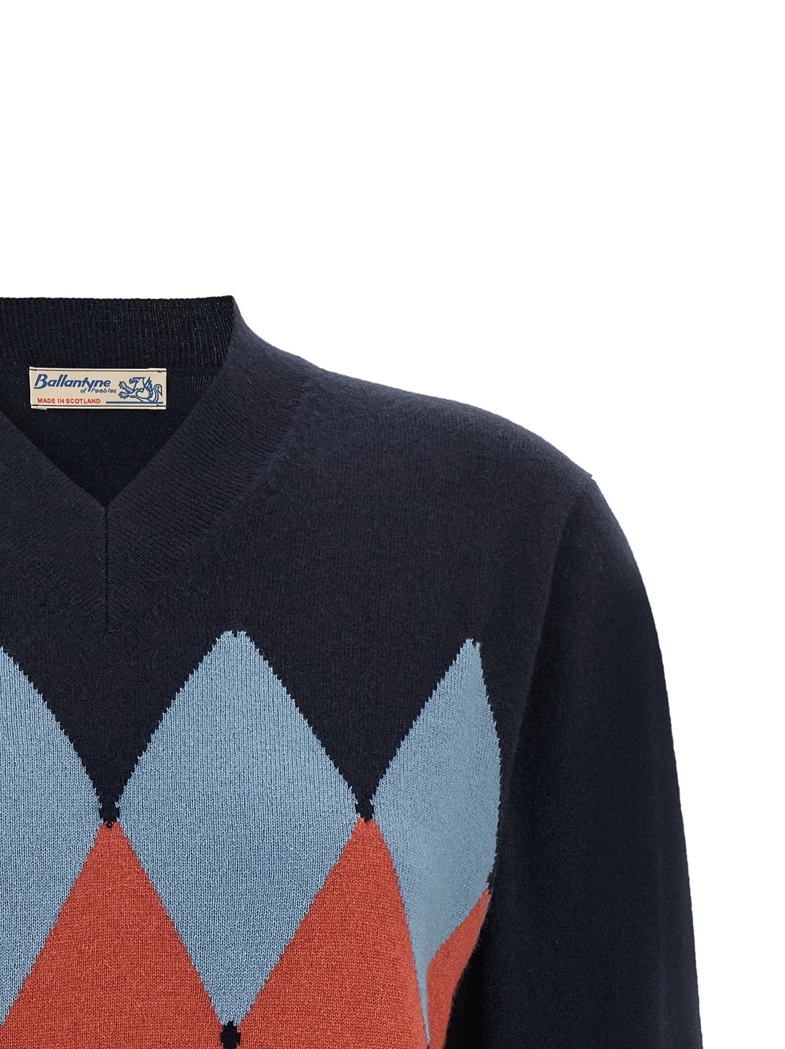 Ballantyne Blauer Kaschmir-Cardigan