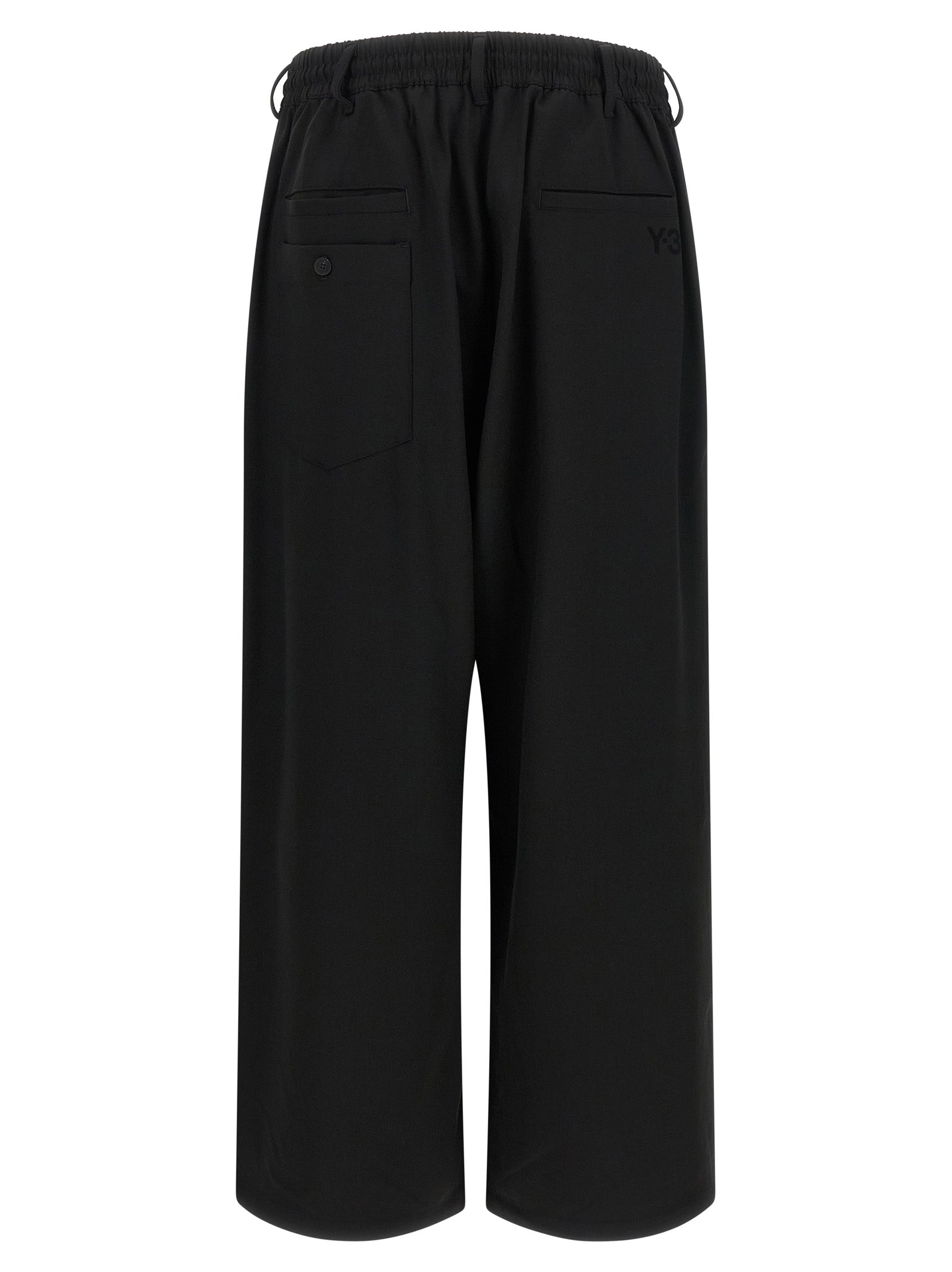 Y-3 Schwarze Woll-Freizeithose