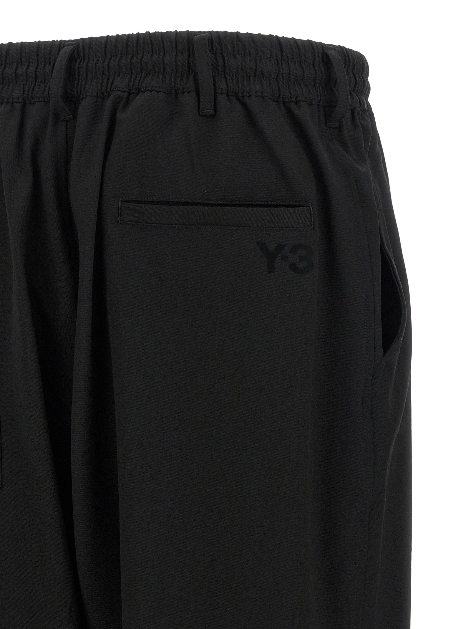 Y-3 Schwarze Woll-Freizeithose
