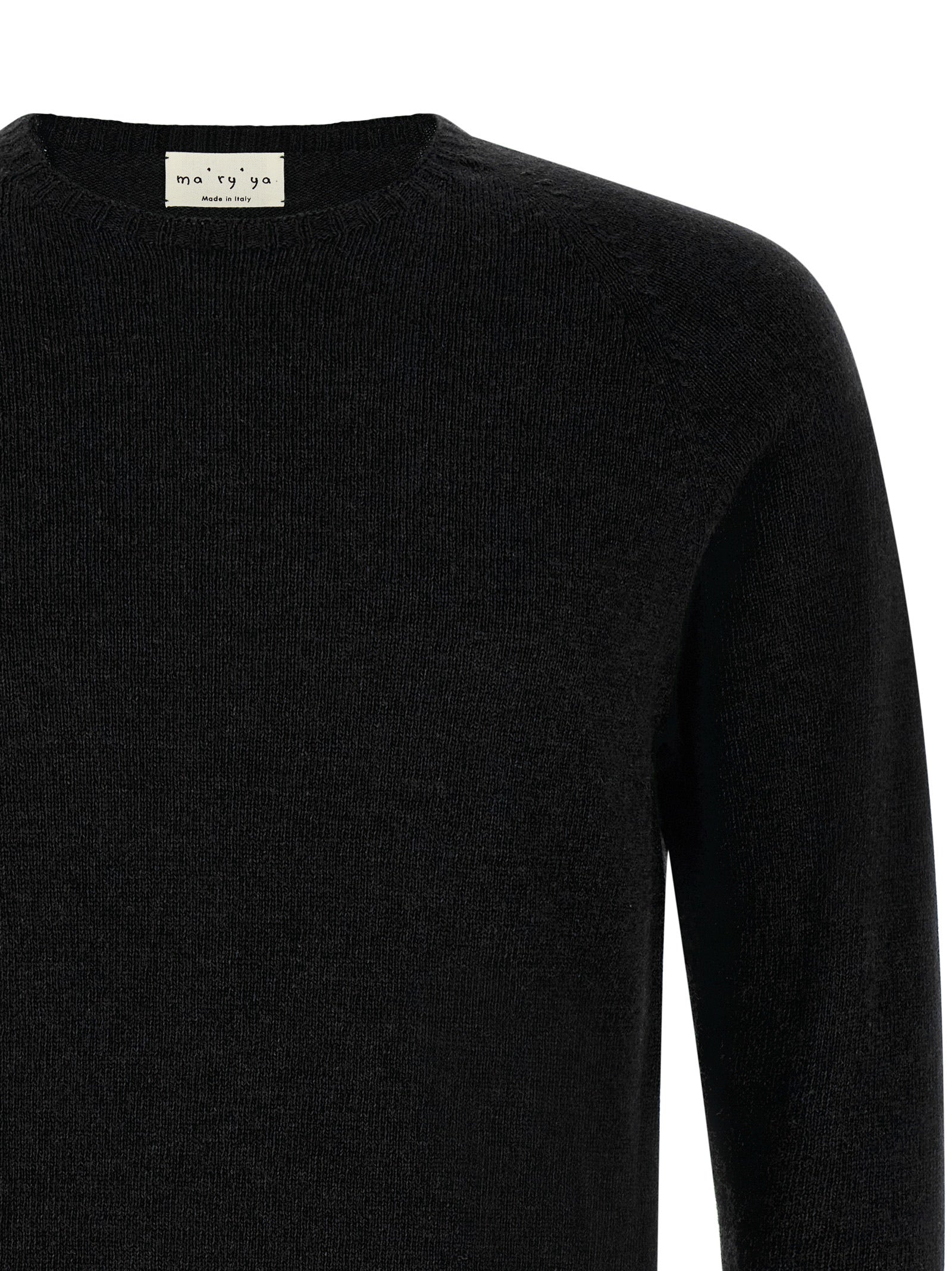 MA'RY'YA Schwarzer Kaschmir-Cardigan