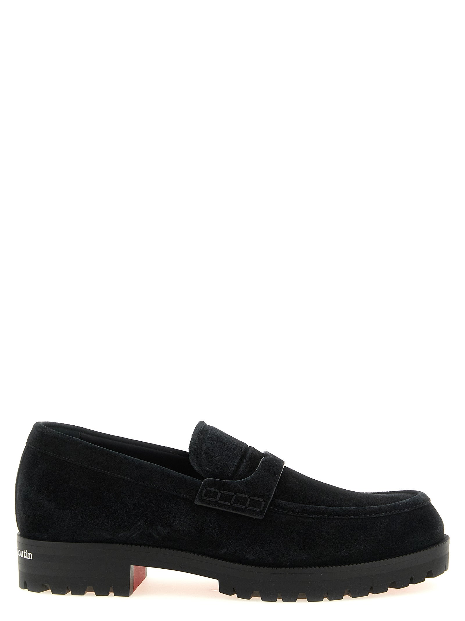 Christian Louboutin Schwarze Loafer aus Kalbsleder zum Hineinschlüpfen