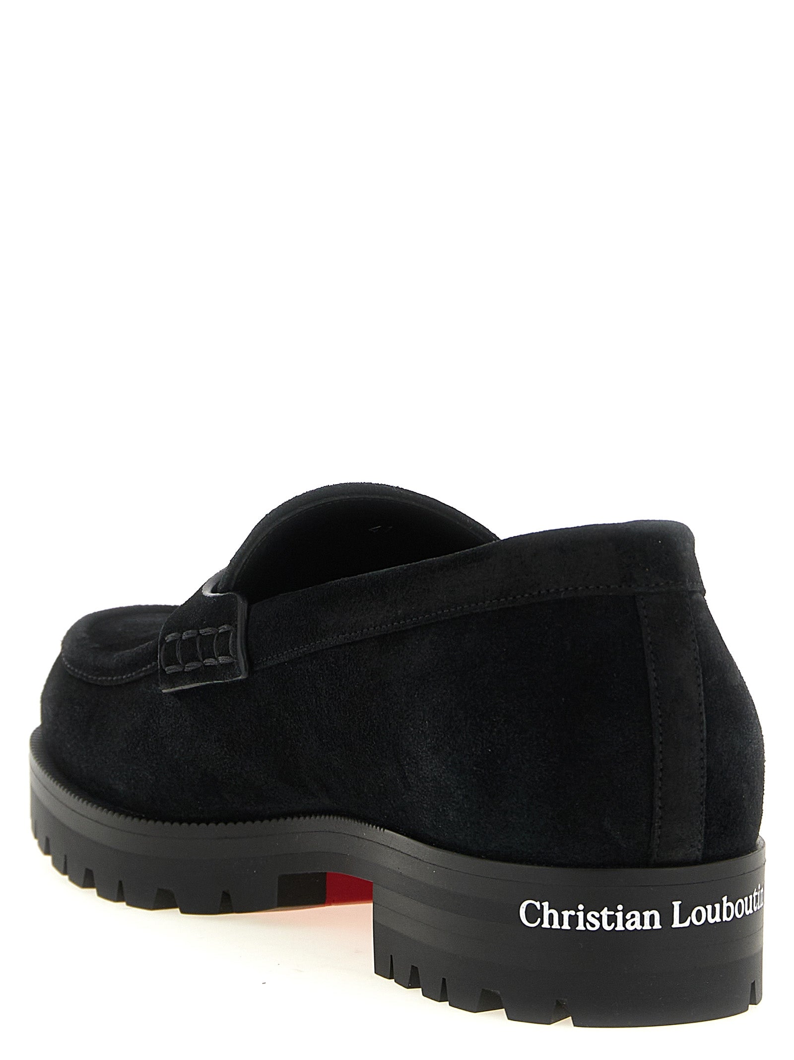 Christian Louboutin Schwarze Loafer aus Kalbsleder zum Hineinschlüpfen