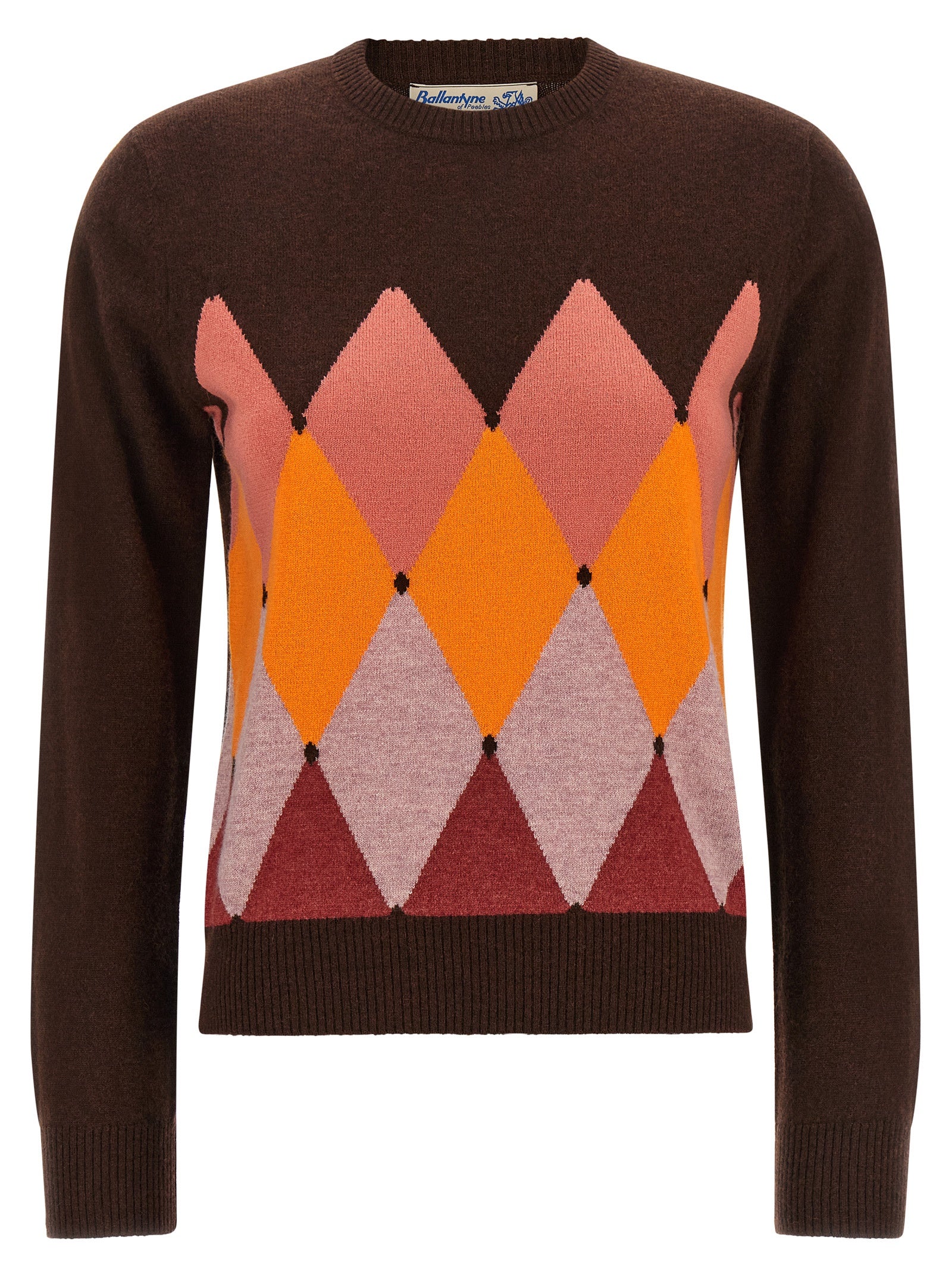 Ballantyne Brauner Kaschmir-Strickjacke