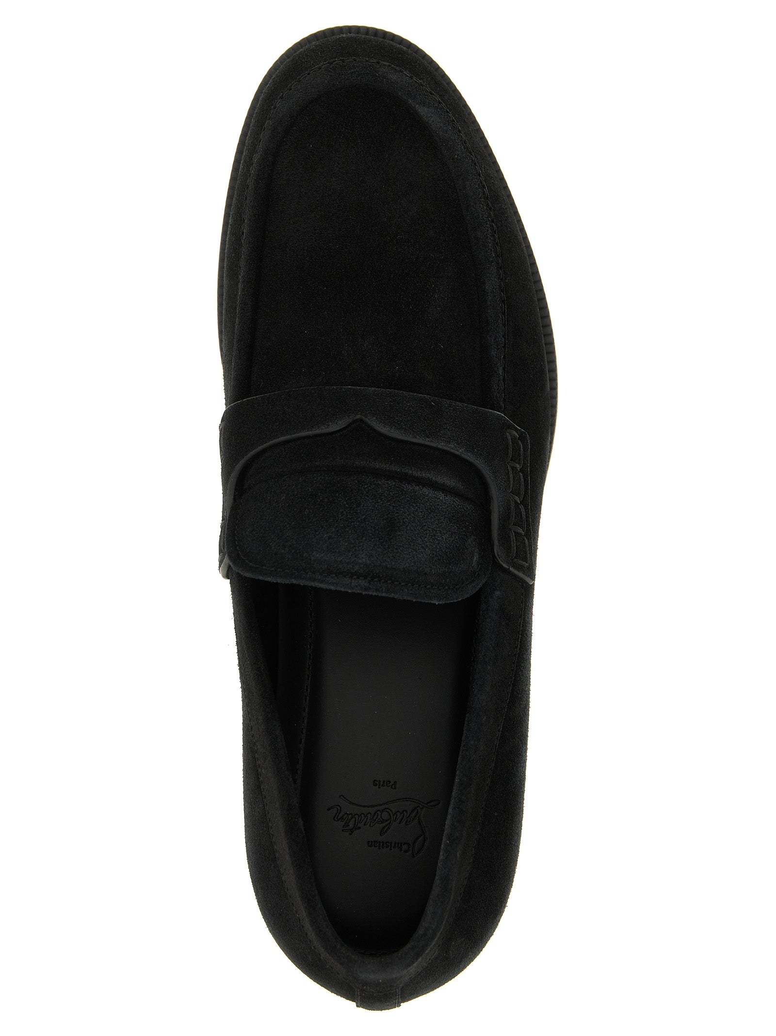 Christian Louboutin Schwarze Loafer aus Kalbsleder zum Hineinschlüpfen