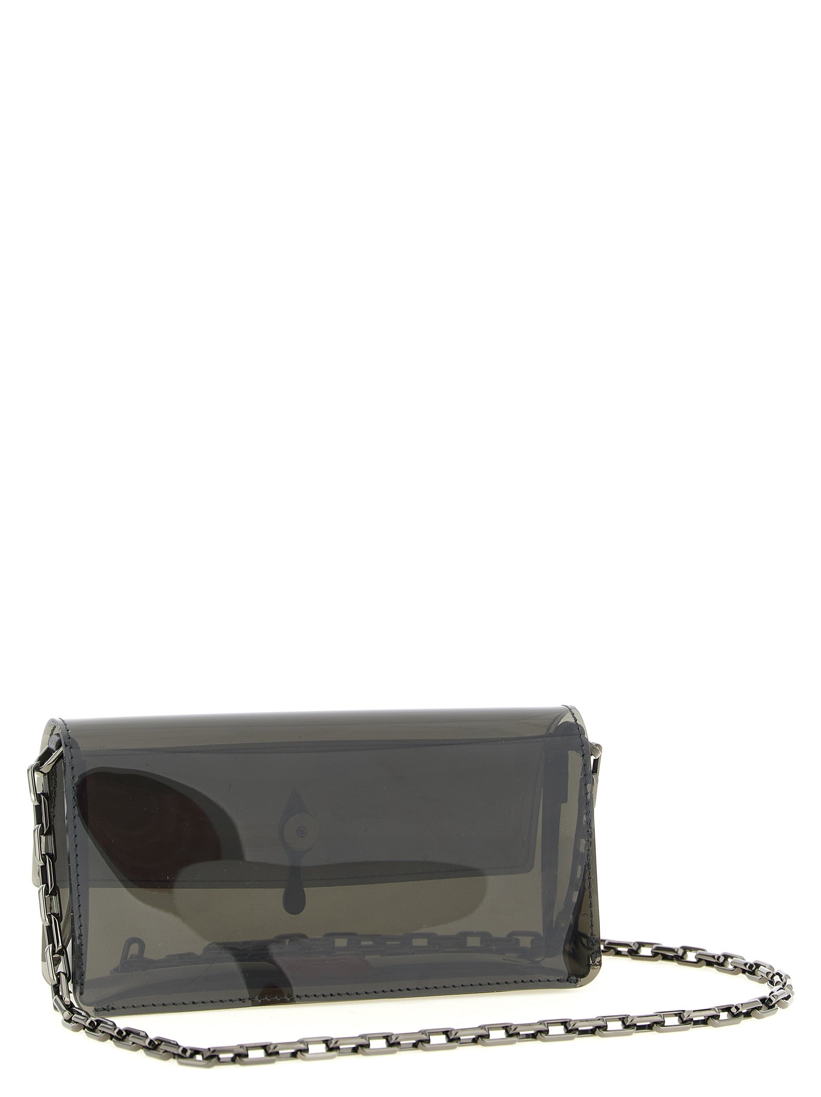Christian Louboutin Schwarze PVC Clutch Bag