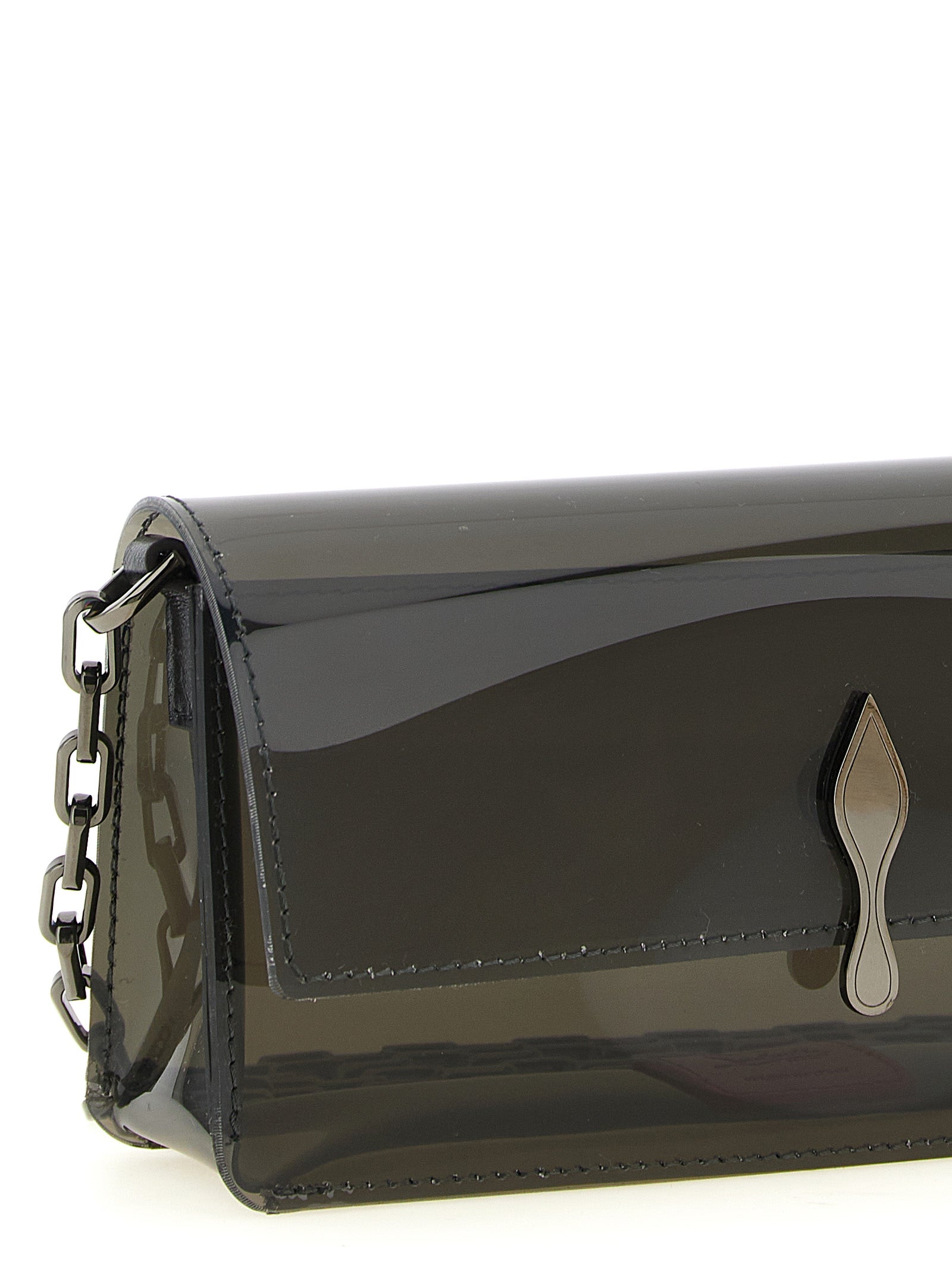 Christian Louboutin Schwarze PVC Clutch Bag
