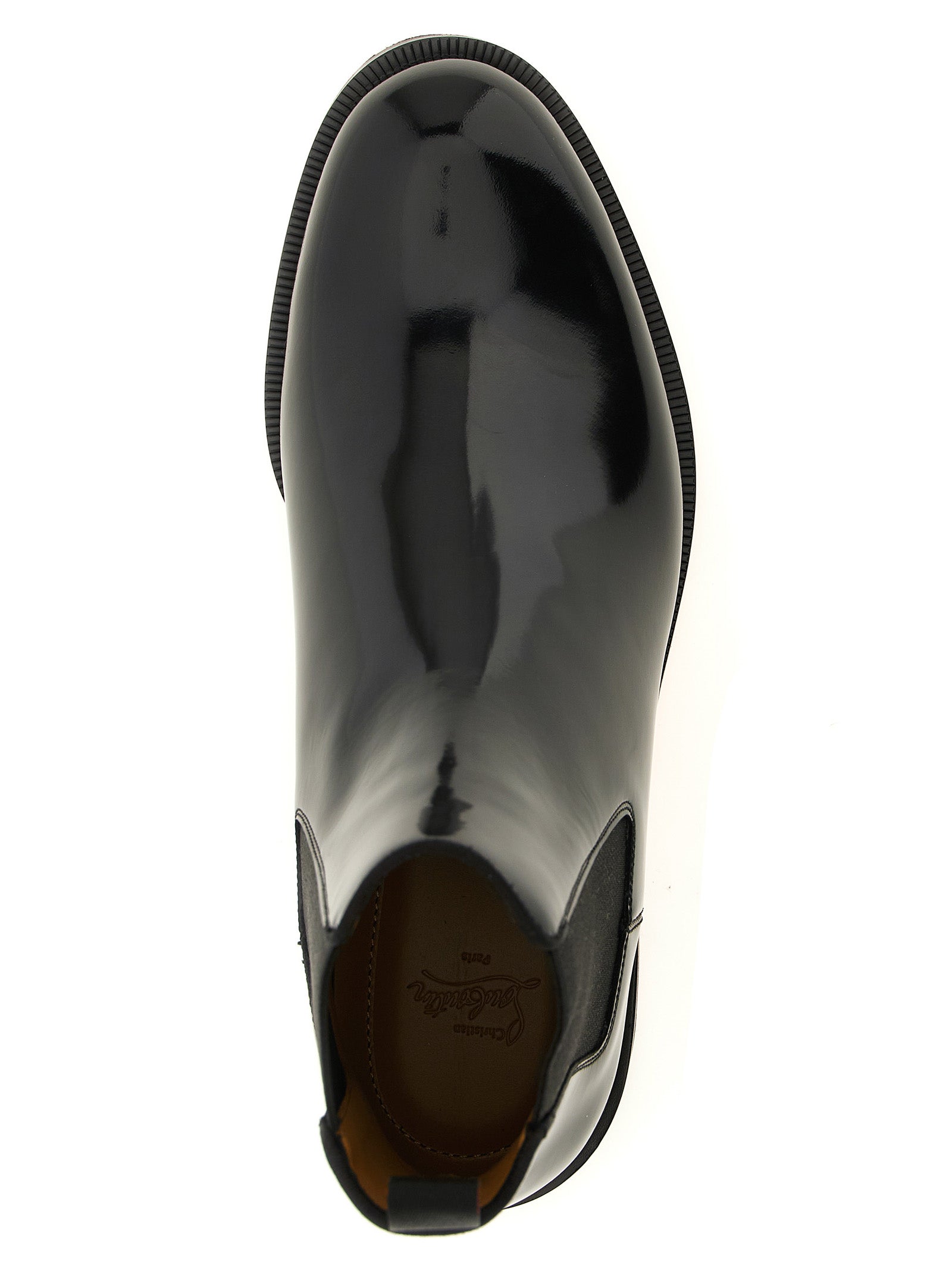 Christian Louboutin Schwarze Chelsea Boots aus Kalbsleder