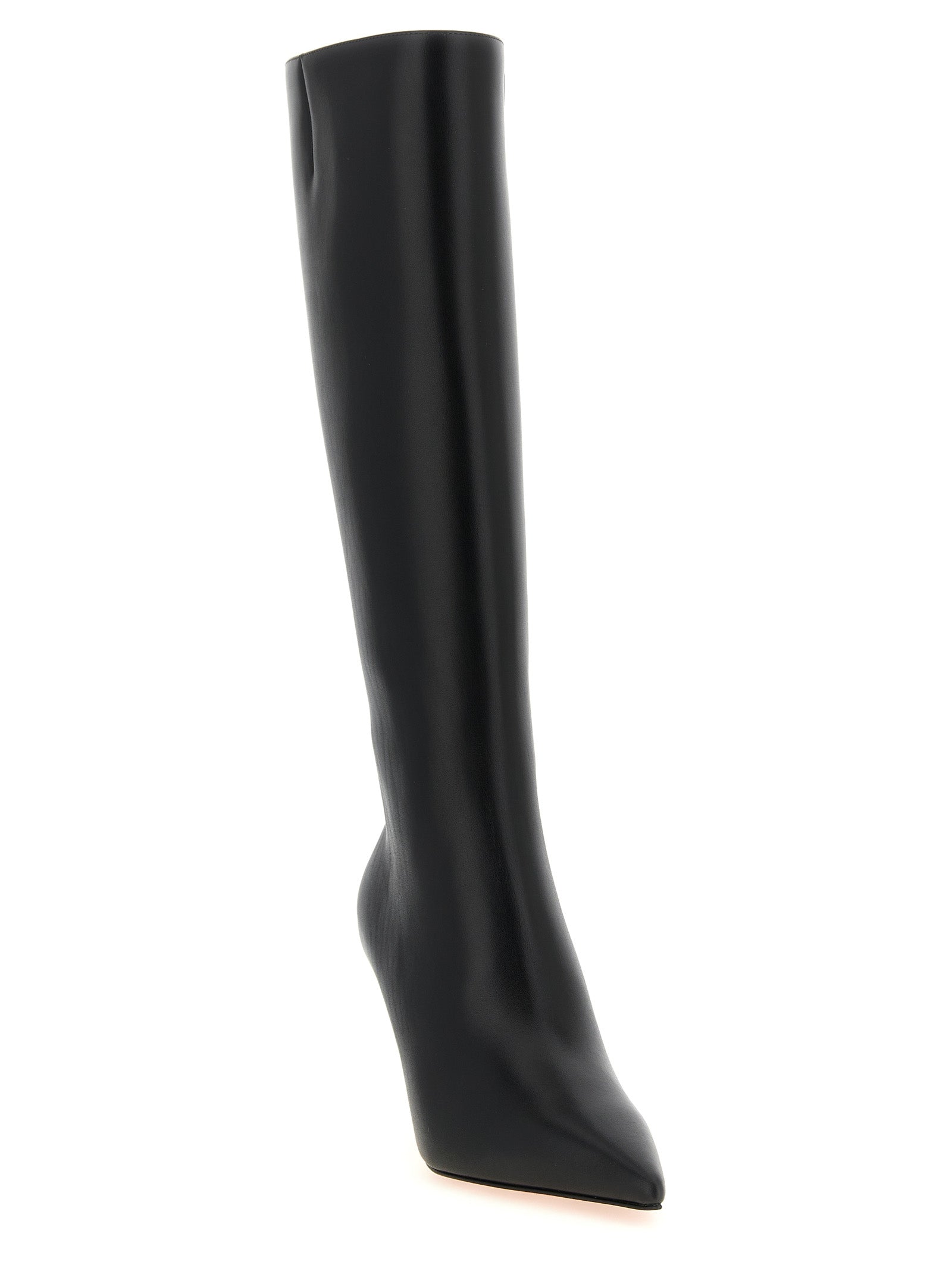 Christian Louboutin Schwarzes Kalbsleder Over-the-Knee
