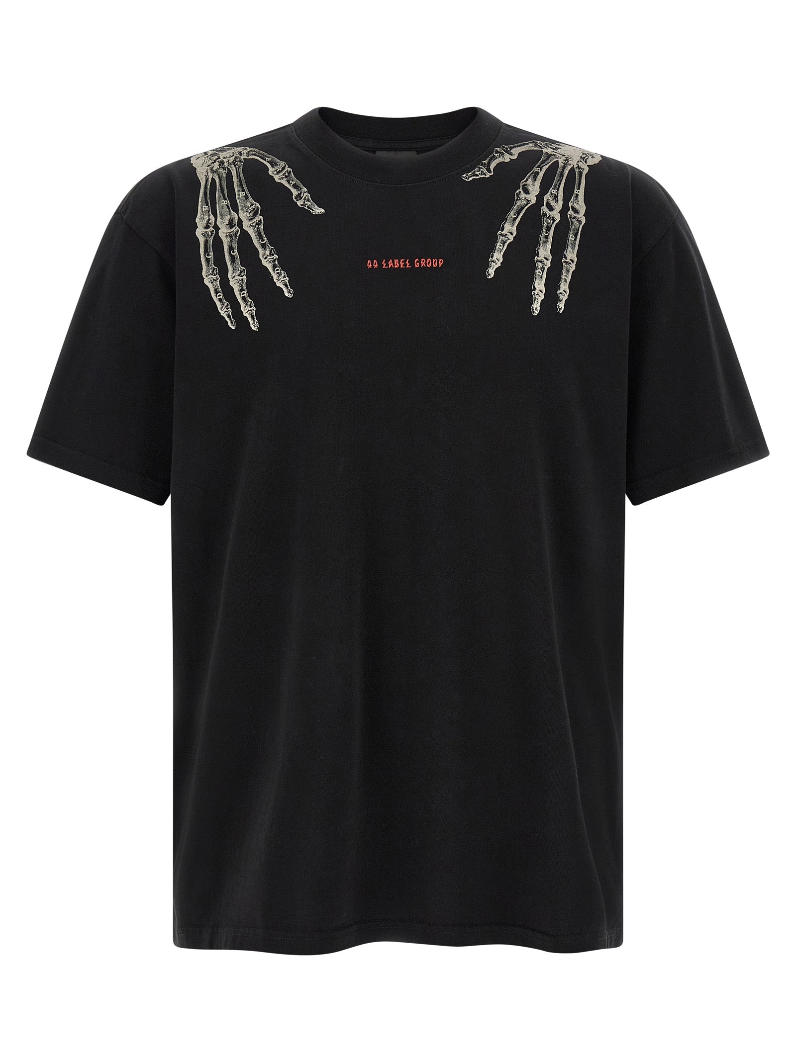 44 Label Group Schwarzes Baumwoll-T-Shirt