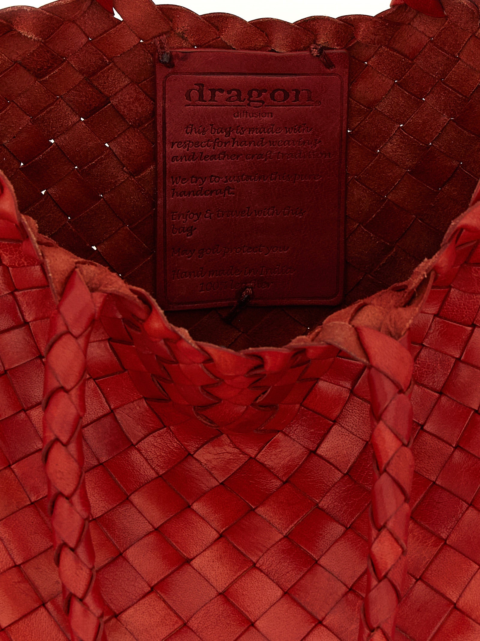 Dragon Diffusion Rote Kalbsleder-Handtasche