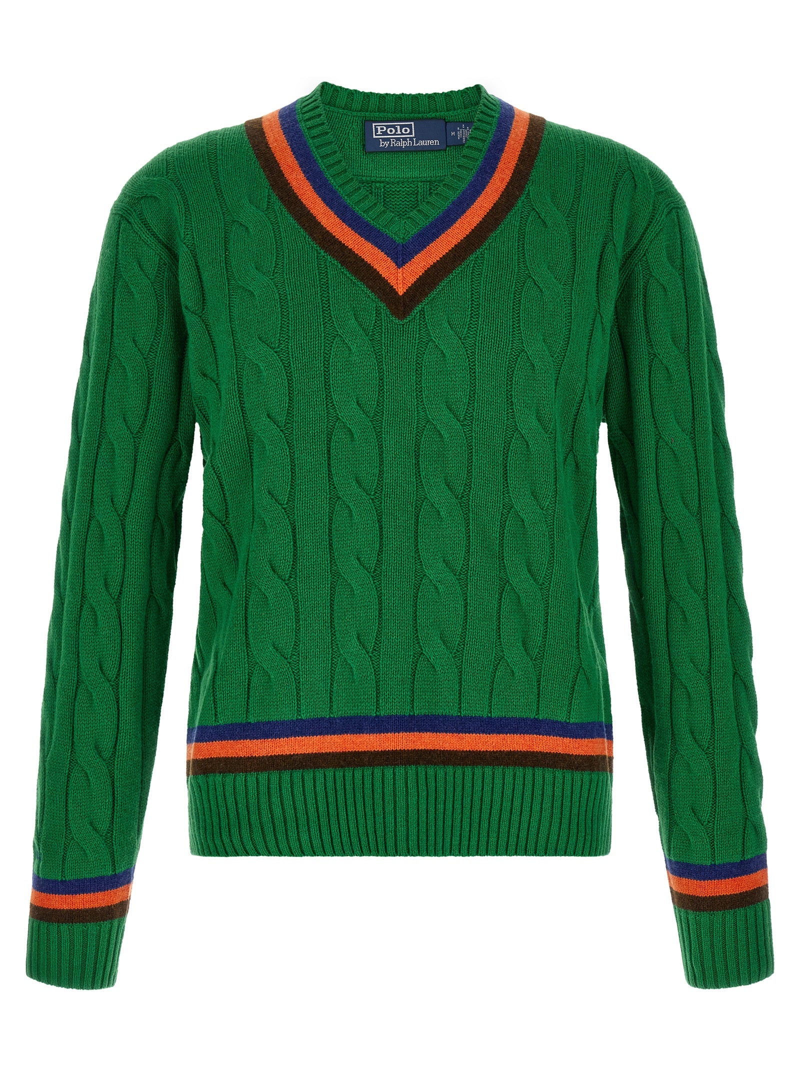Polo Ralph Lauren Zweifarbige Wollstrickjacke