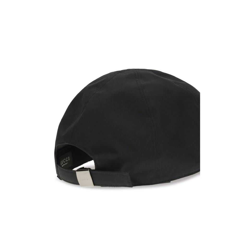 Gucci Schwarze Baumwollkappe (Baseball Cap)