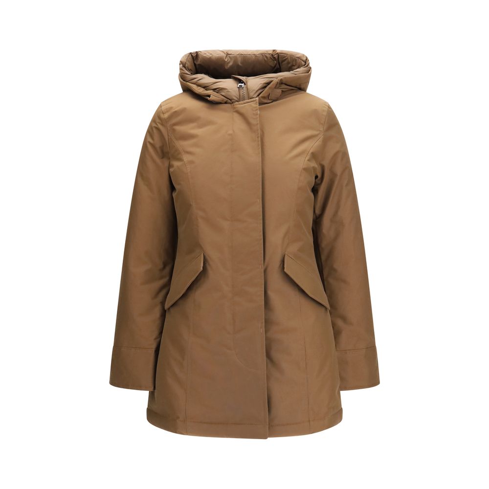Woolrich Brauner Baumwollparka